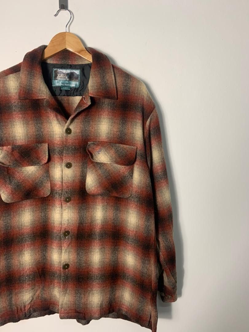 Vintage Flying Scotsman Wool Flannel Jacket Blanket