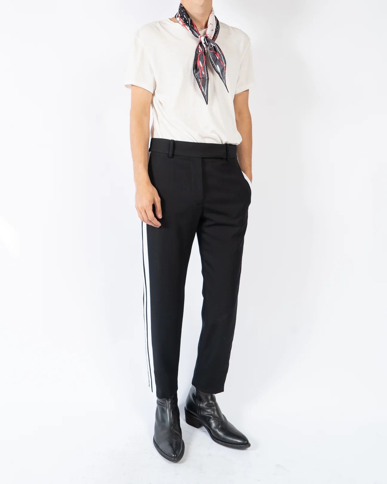 Haider Ackermann FW19 Miles Black Side Striped Trousers Size US 32 / EU 48 - 3 Thumbnail