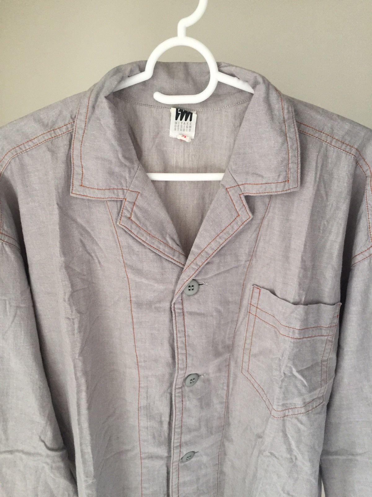 Issey Miyake ICONIC🔥80s MIYAKE's LINEN BLEND WORKER BUTTON JACKET Size US L / EU 52-54 / 3 - 3 Thumbnail
