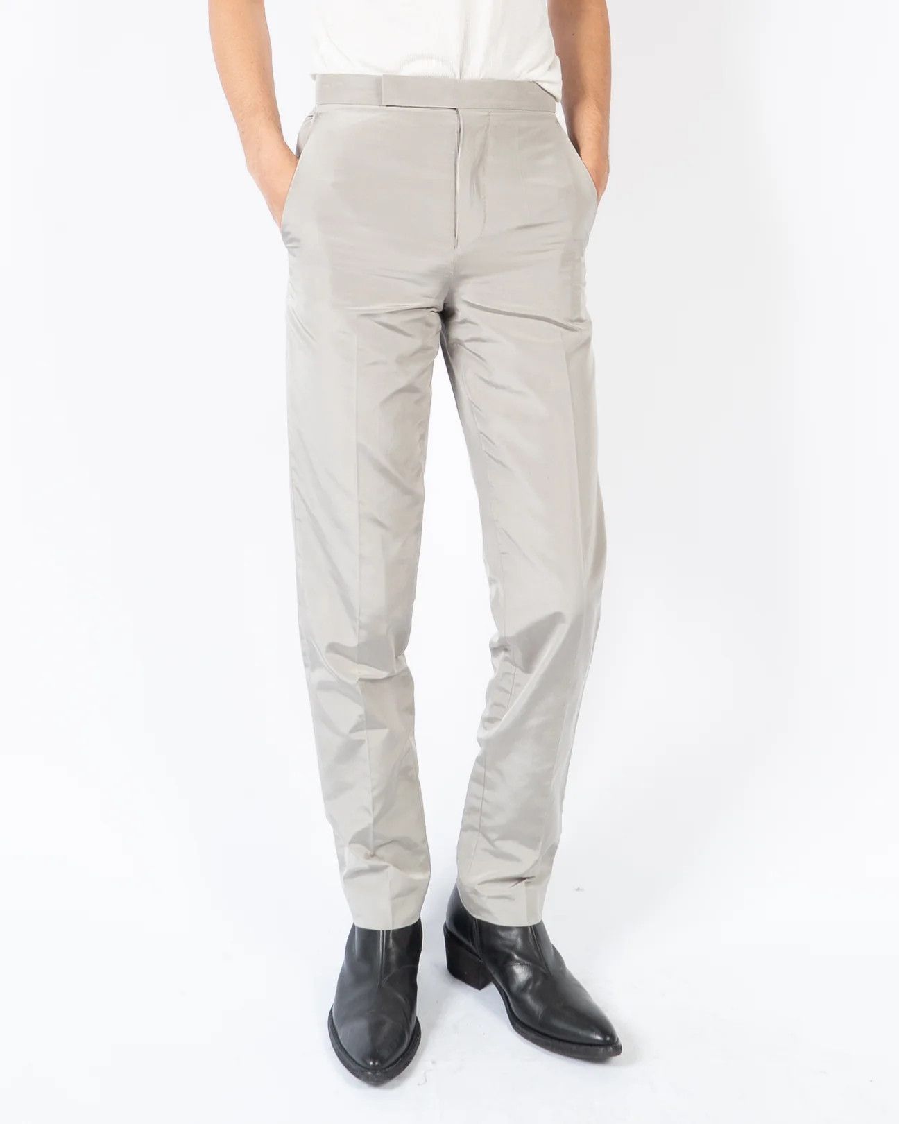 image of Haider Ackermann Ss20 Grey Commodore Trousers, Men's (Size 30)