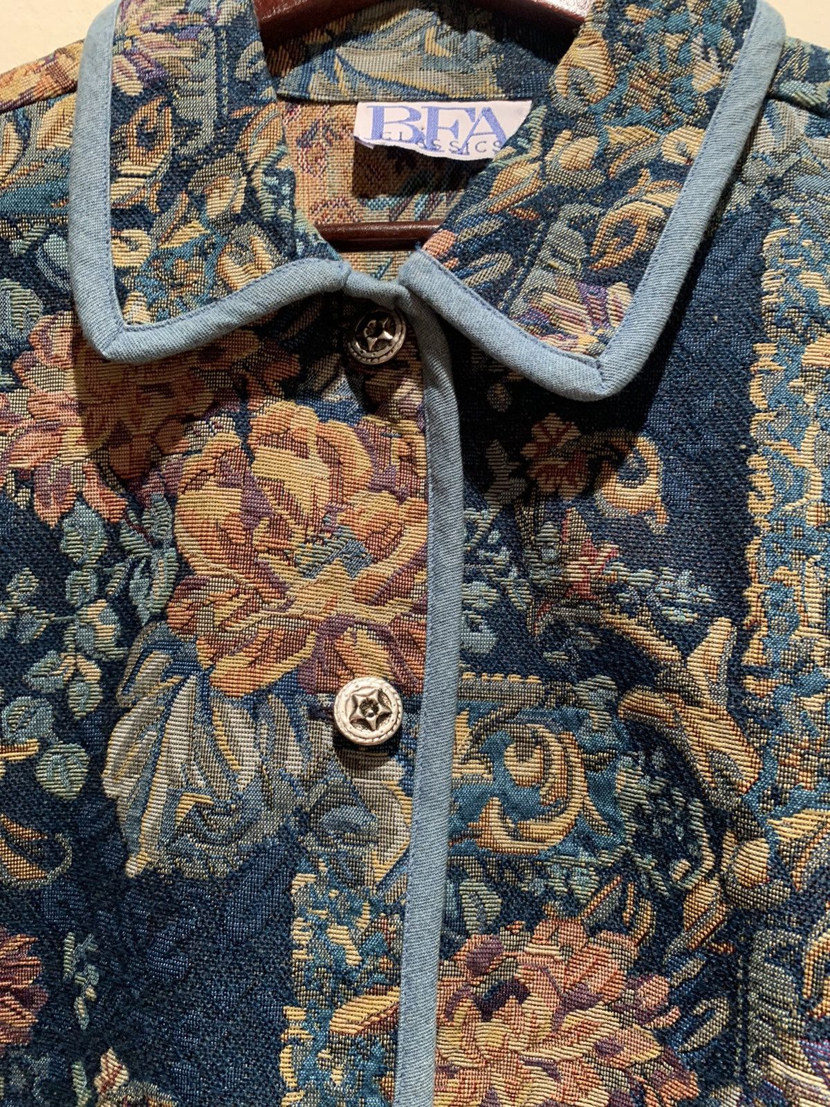 Designer × Vintage *RARE* Vintage BFA Classics Floral Tapestry Jacket Size US L / EU 52-54 / 3 - 4 Thumbnail
