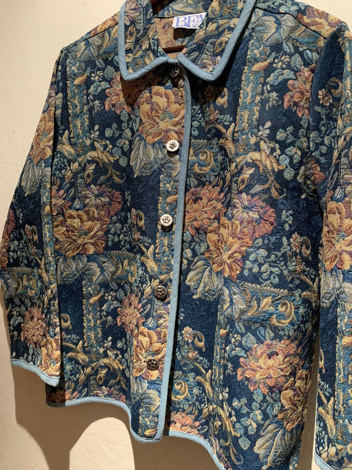 Designer × Vintage *RARE* Vintage BFA Classics Floral Tapestry Jacket Size US L / EU 52-54 / 3 - 3 Thumbnail
