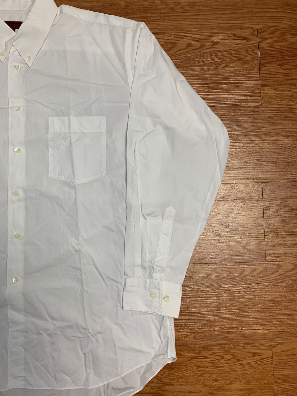 Comme des Garcons 1998 CDG Homme Deux Plain White Button Up LS Shirt Size US L / EU 52-54 / 3 - 4 Thumbnail