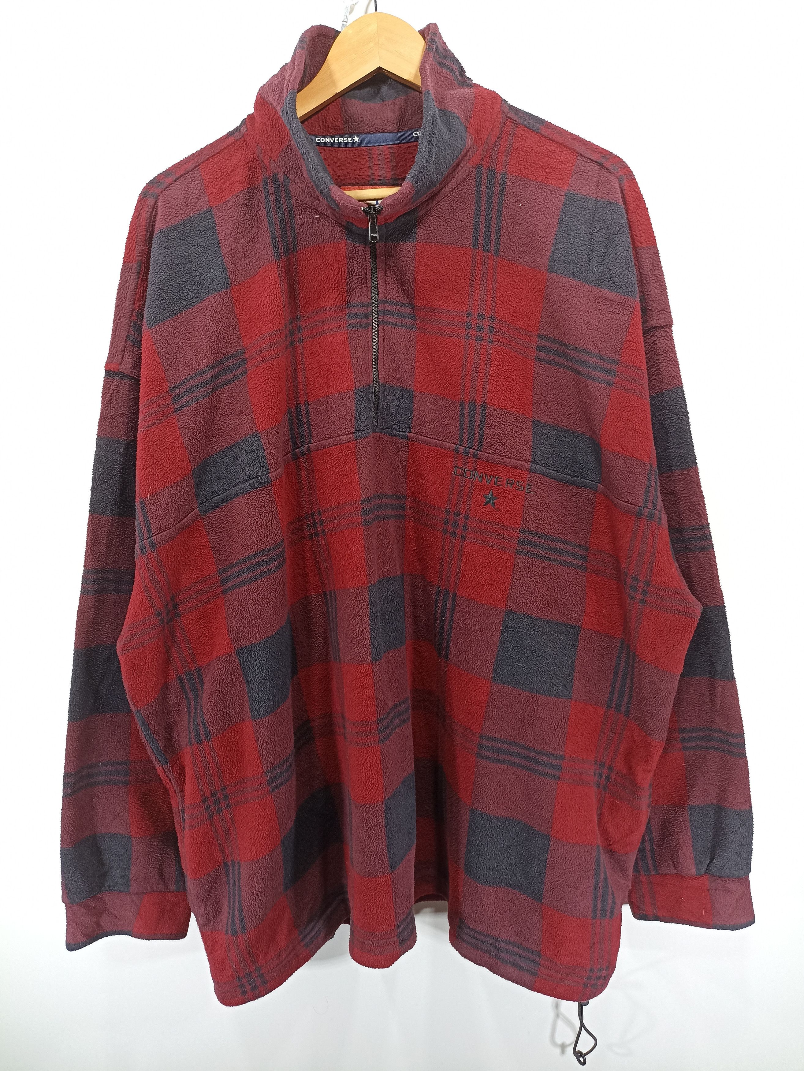 Converse × Japanese Brand × Vintage Vintage Oversize Converse Fleece Sweatshirt Size US XXL / EU 58 / 5 - 1 Thumbnail