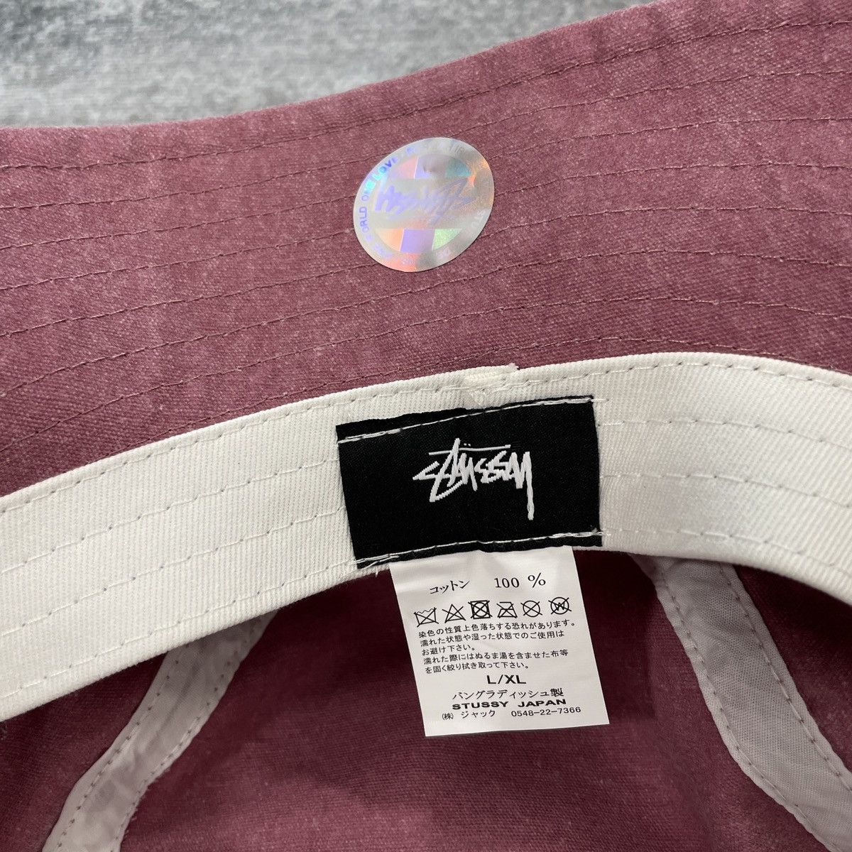 Stussy Stussy Big Logo Stock Bucket Hat // Rose Size ONE SIZE - 7 Thumbnail