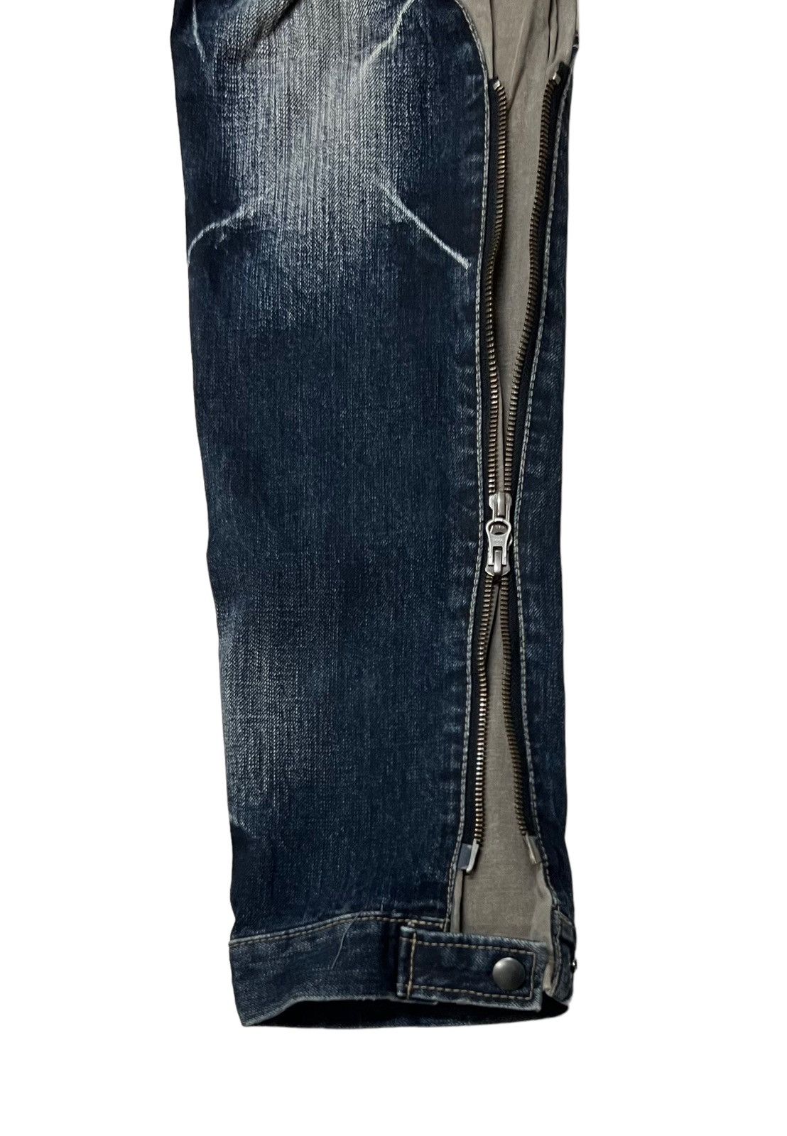 Designer × PPFM 🔥NEED GONE🔥PPFM DENIM BONDAGE PARACHUTE MULTI ZIPPER PANTS Size US 30 / EU 46 - 10 Thumbnail