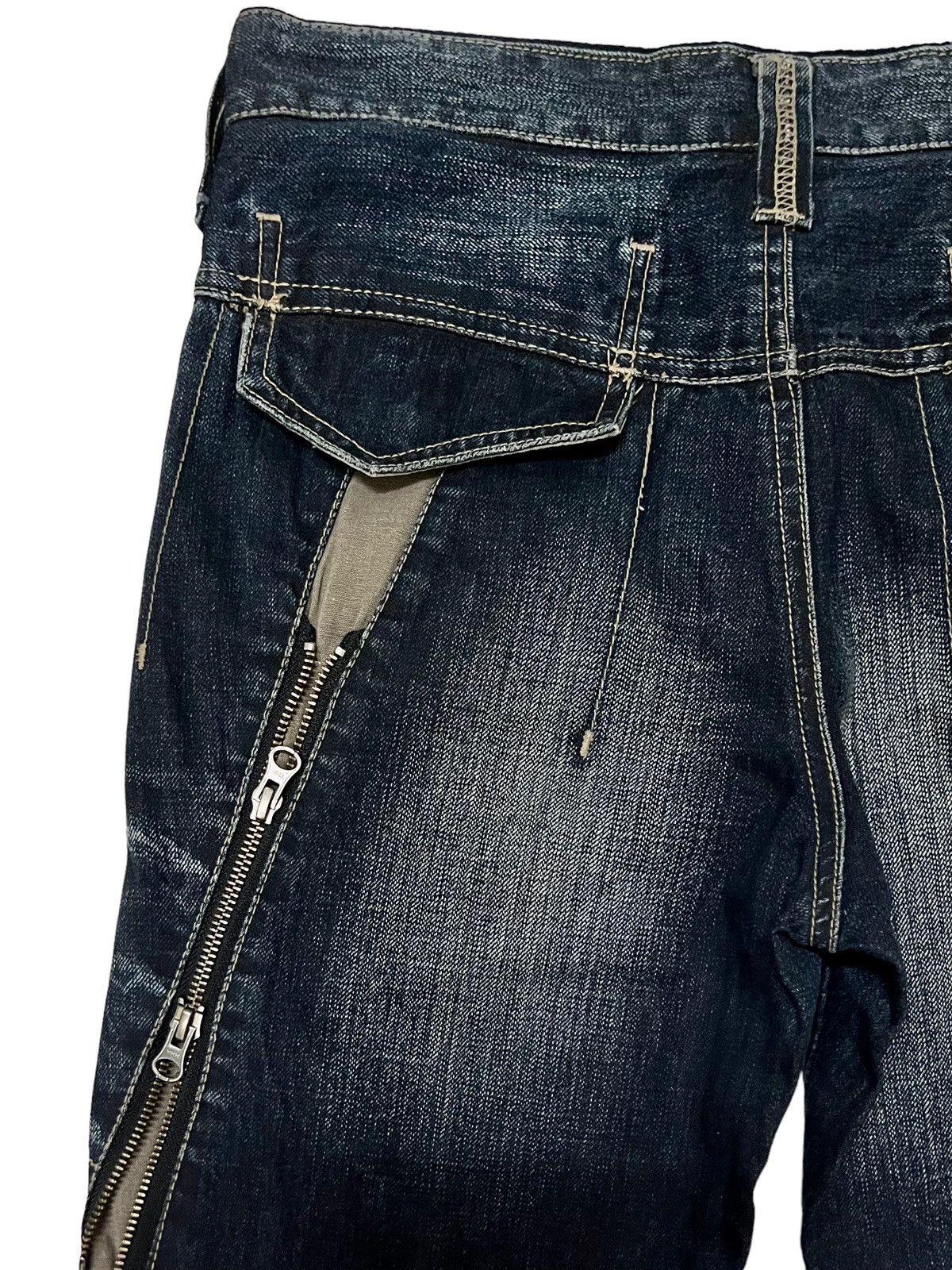 Designer × PPFM 🔥NEED GONE🔥PPFM DENIM BONDAGE PARACHUTE MULTI ZIPPER PANTS Size US 30 / EU 46 - 18 Thumbnail