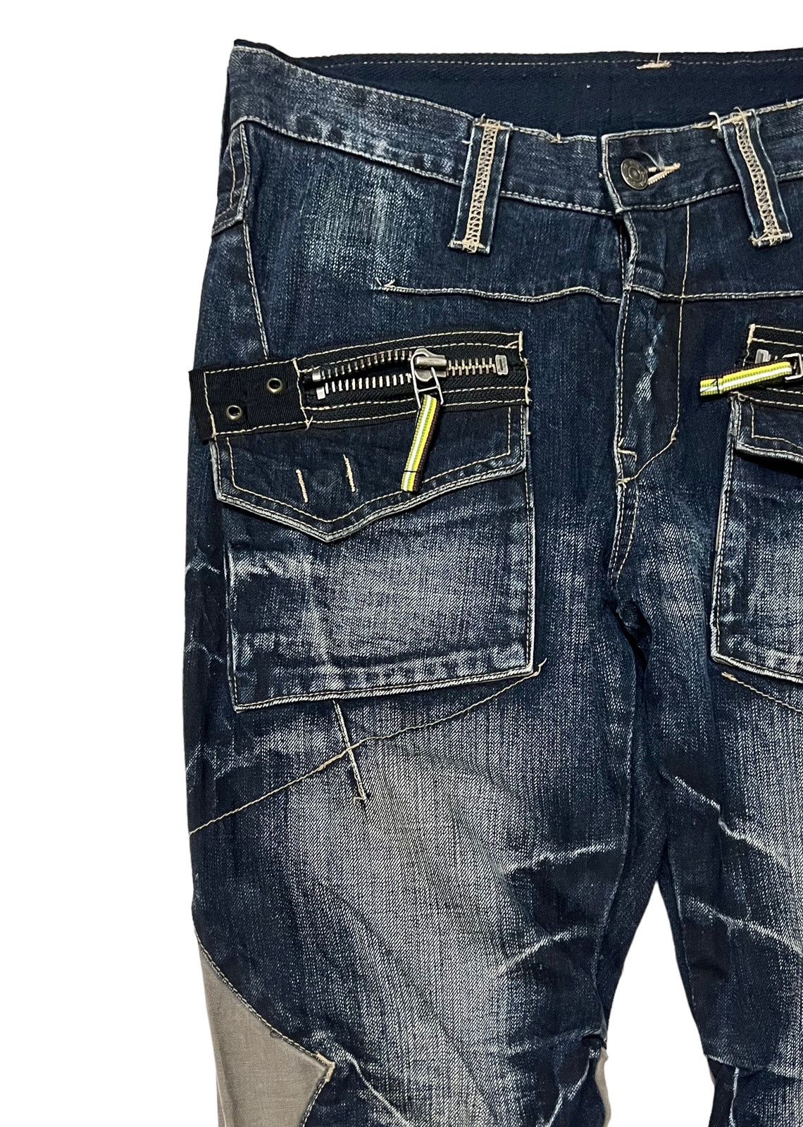 Designer × PPFM 🔥NEED GONE🔥PPFM DENIM BONDAGE PARACHUTE MULTI ZIPPER PANTS Size US 30 / EU 46 - 5 Thumbnail