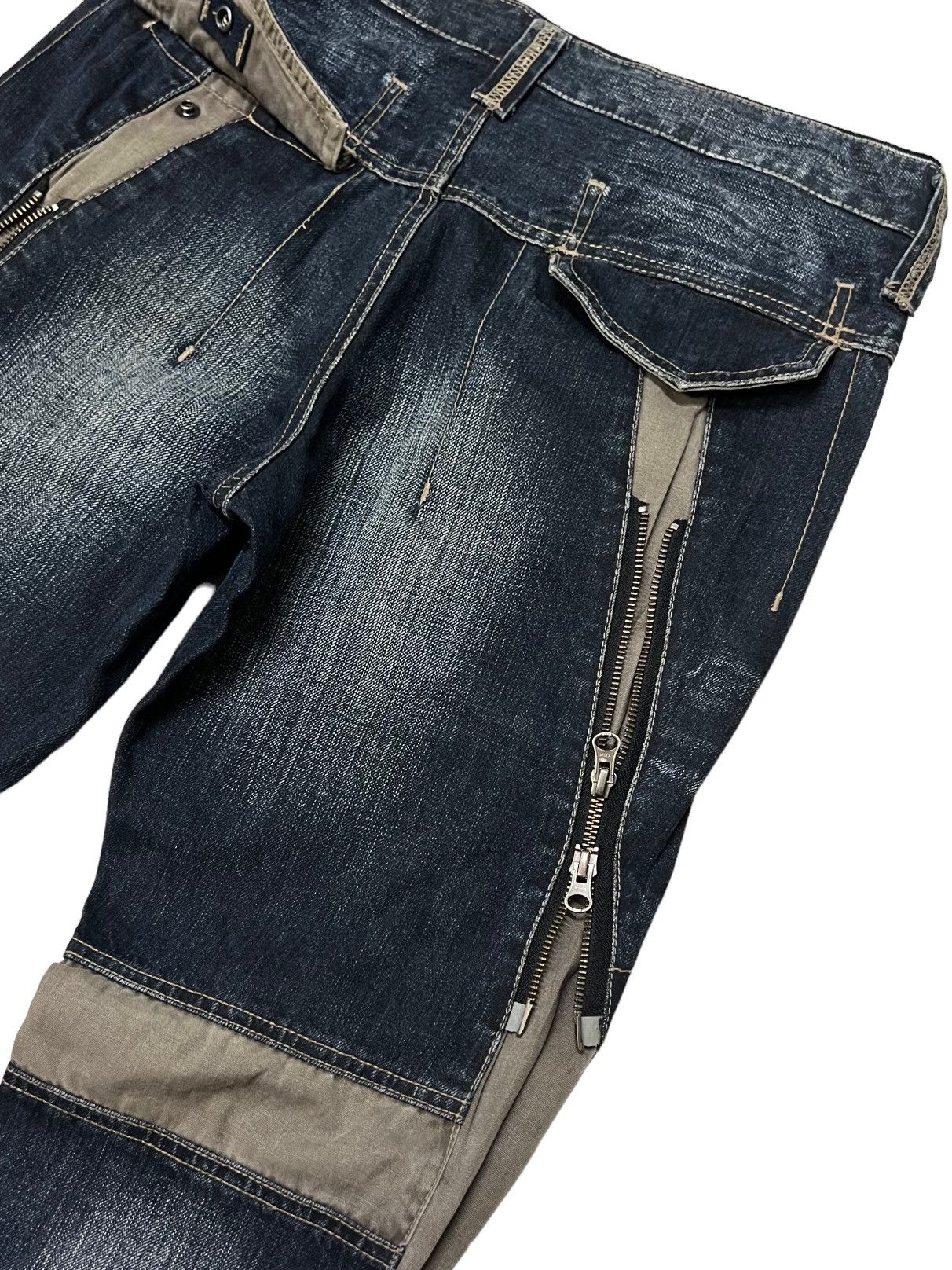 Designer × PPFM 🔥NEED GONE🔥PPFM DENIM BONDAGE PARACHUTE MULTI ZIPPER PANTS Size US 30 / EU 46 - 15 Thumbnail