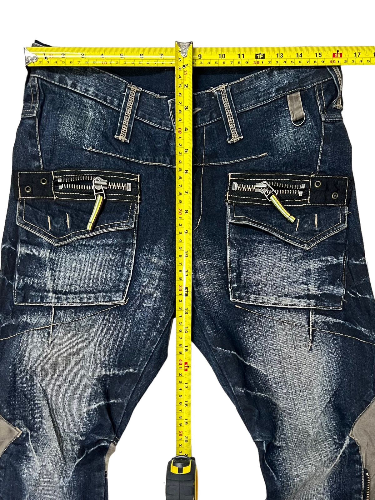 Designer × PPFM 🔥NEED GONE🔥PPFM DENIM BONDAGE PARACHUTE MULTI ZIPPER PANTS Size US 30 / EU 46 - 23 Thumbnail