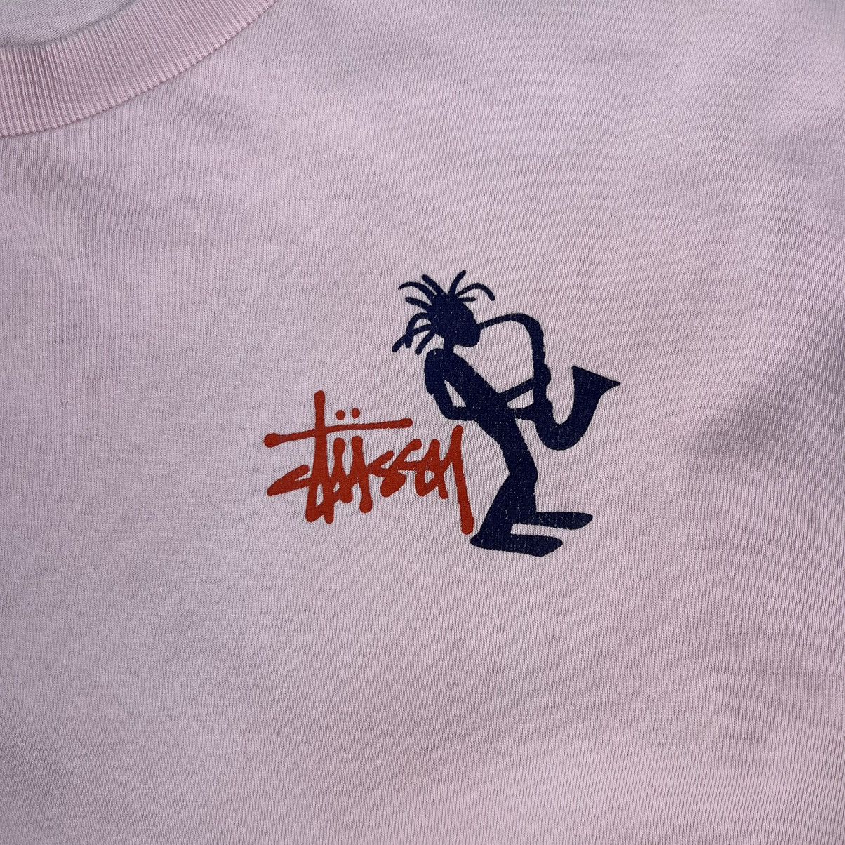 Stussy × Vintage •Free shipping•Vintage Stussy Rare t shirt 90s stickman Jazz Size US M / EU 48-50 / 2 - 6 Thumbnail