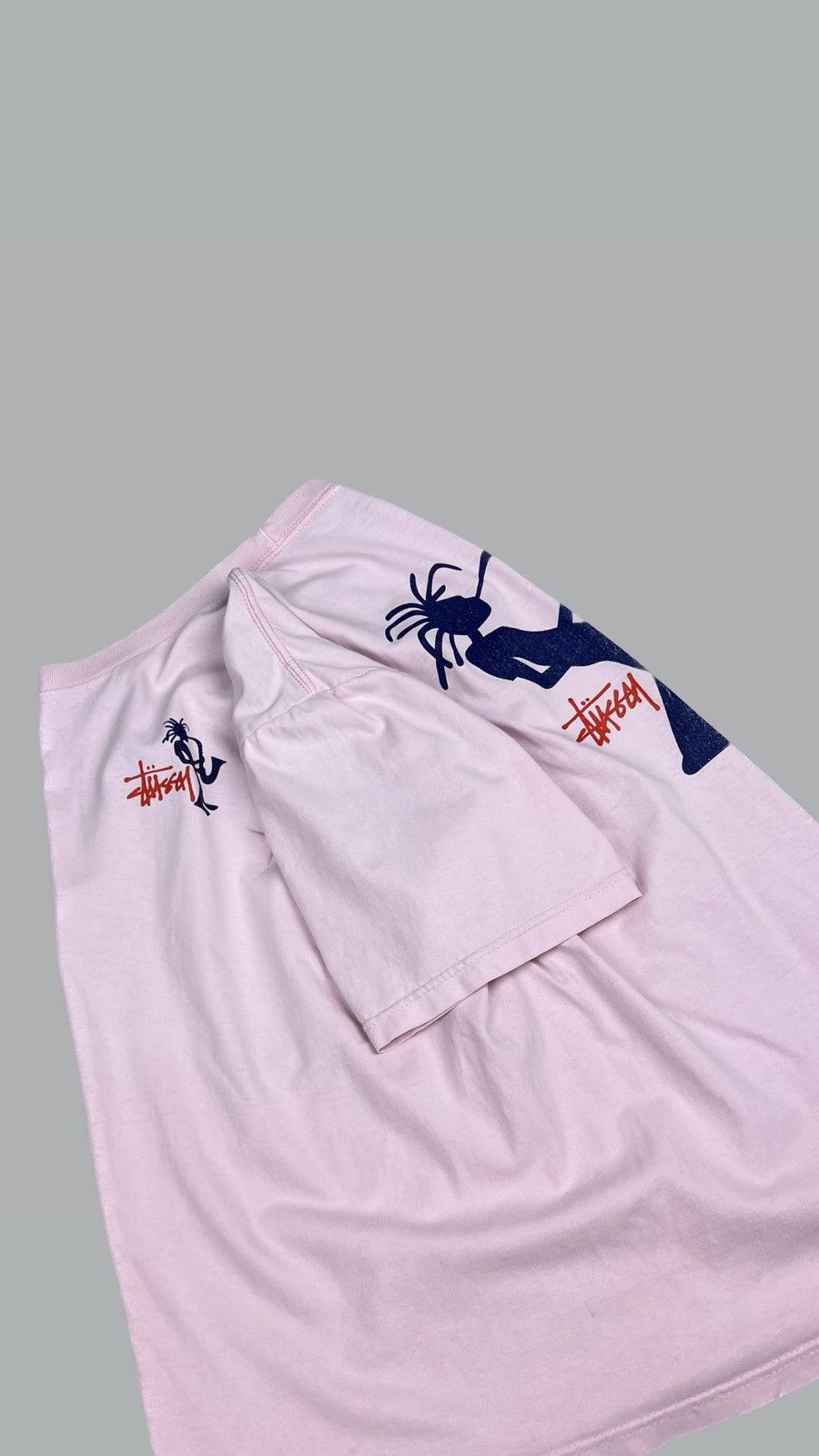 Stussy × Vintage •Free shipping•Vintage Stussy Rare t shirt 90s stickman Jazz Size US M / EU 48-50 / 2 - 2 Thumbnail