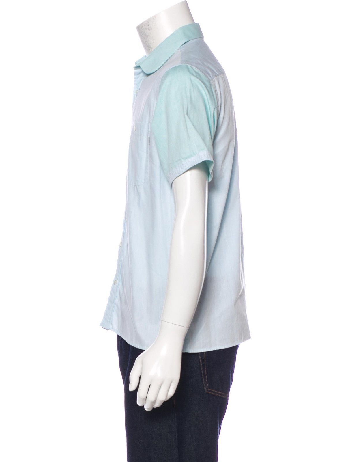 Patrik Ervell Colorblock Short Sleeve Button Up In Seafoam Size US L / EU 52-54 / 3 - 2 Thumbnail