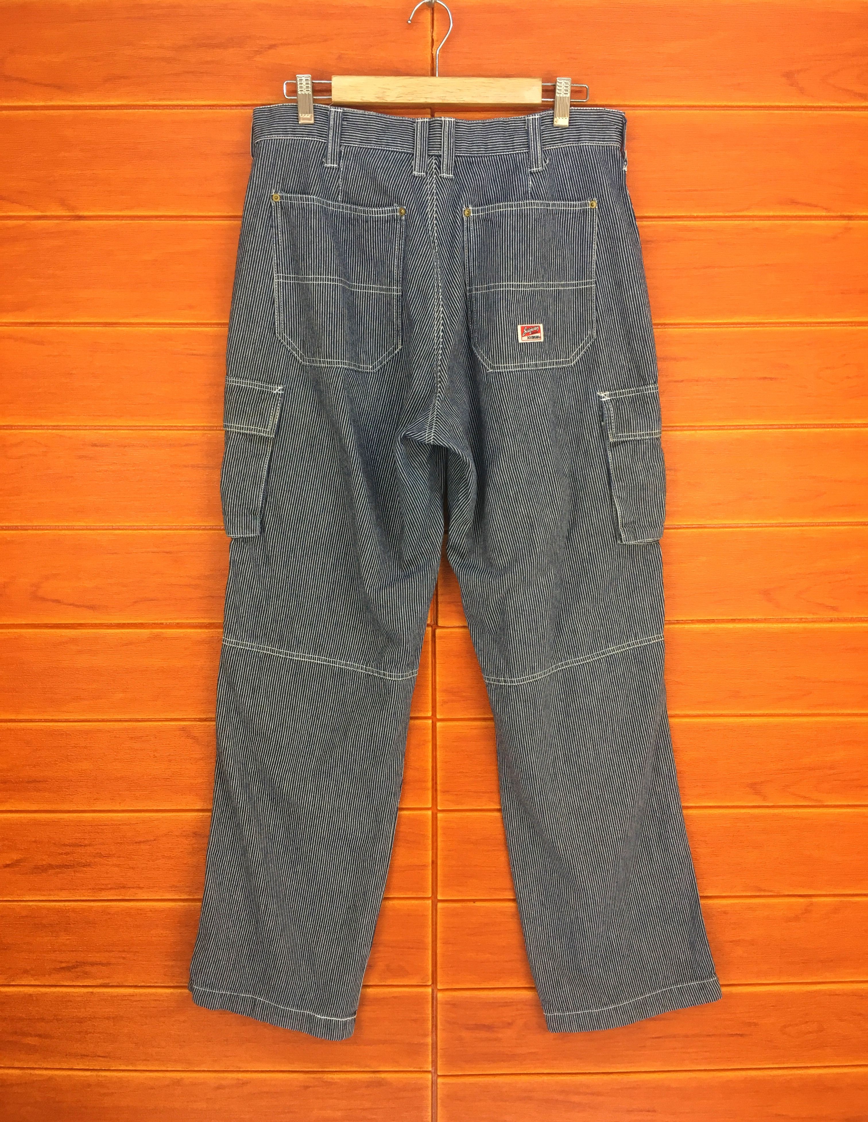 Japanese Brand Japanese Brand DOGMAN Striped Hickory Carpenter Denim Pants Size US 33 - 11 Thumbnail