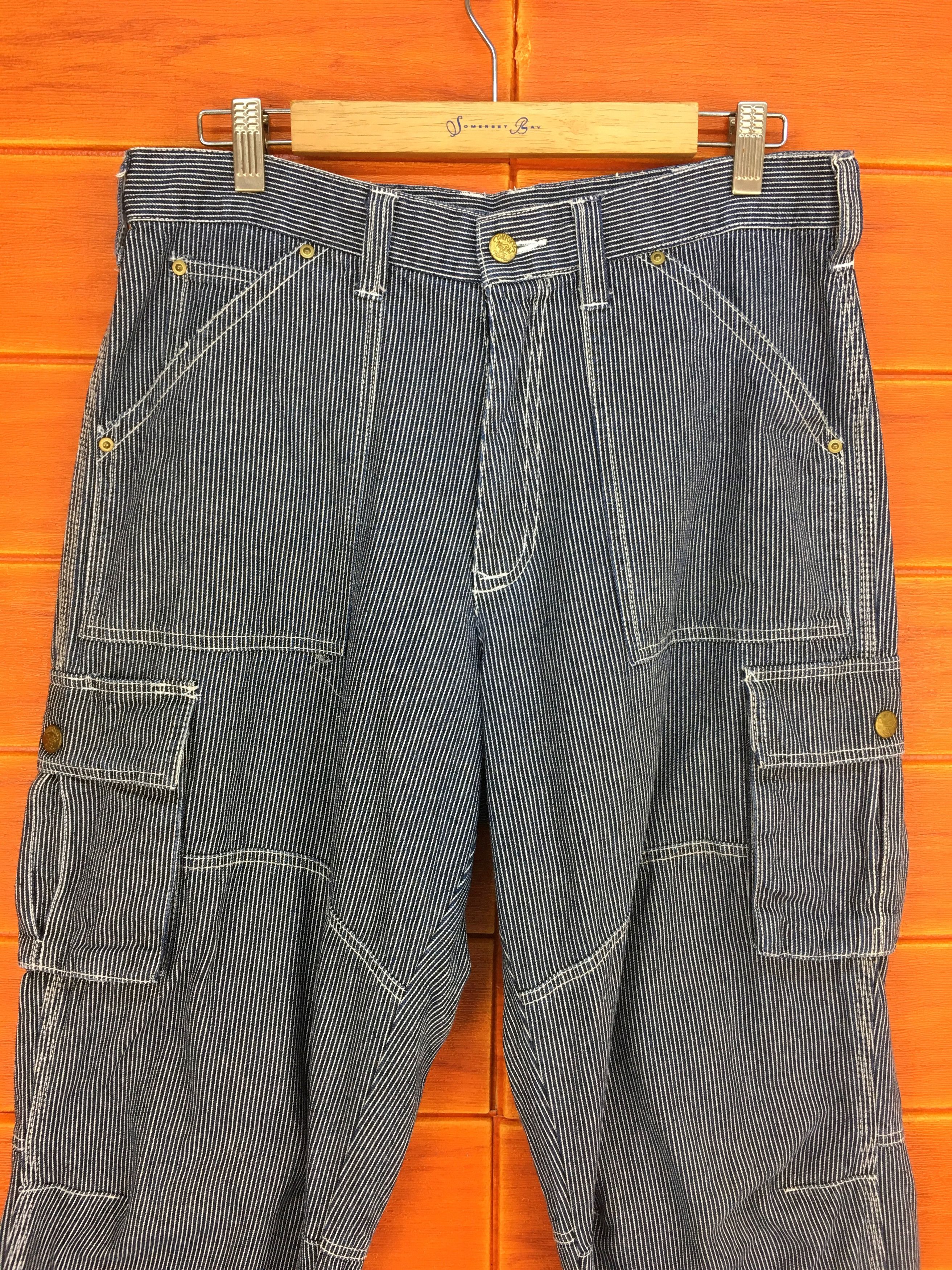 Japanese Brand Japanese Brand DOGMAN Striped Hickory Carpenter Denim Pants Size US 33 - 3 Thumbnail