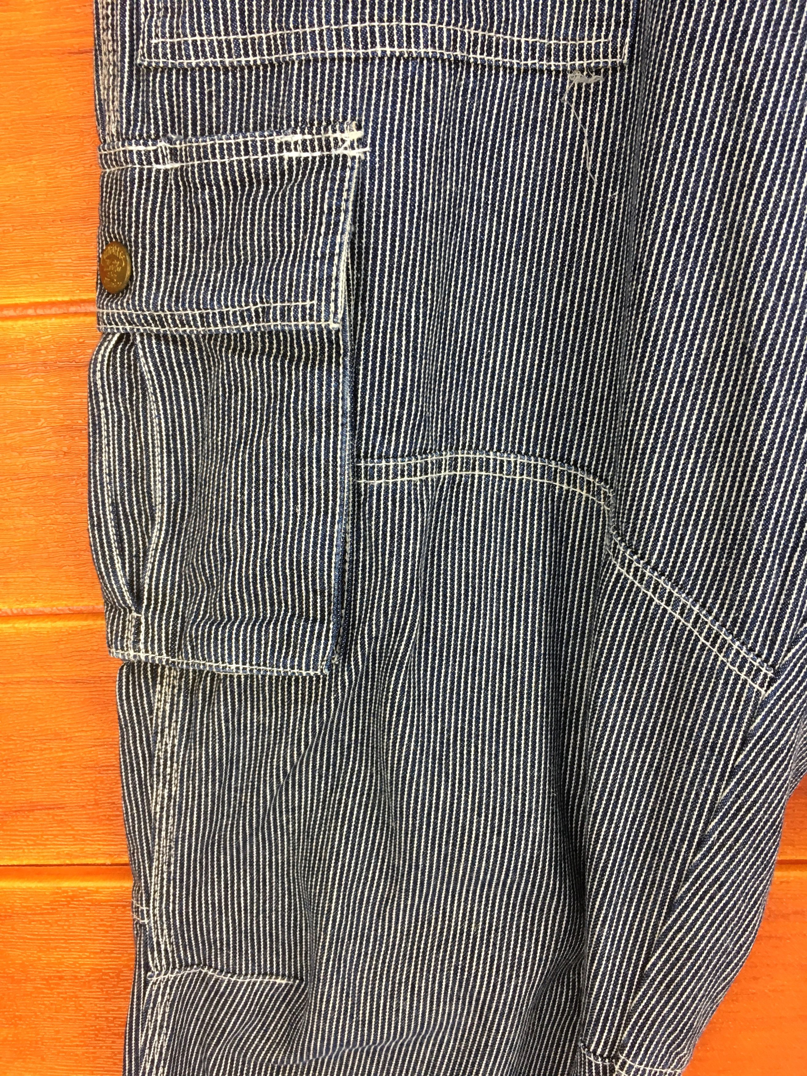 Japanese Brand Japanese Brand DOGMAN Striped Hickory Carpenter Denim Pants Size US 33 - 6 Thumbnail