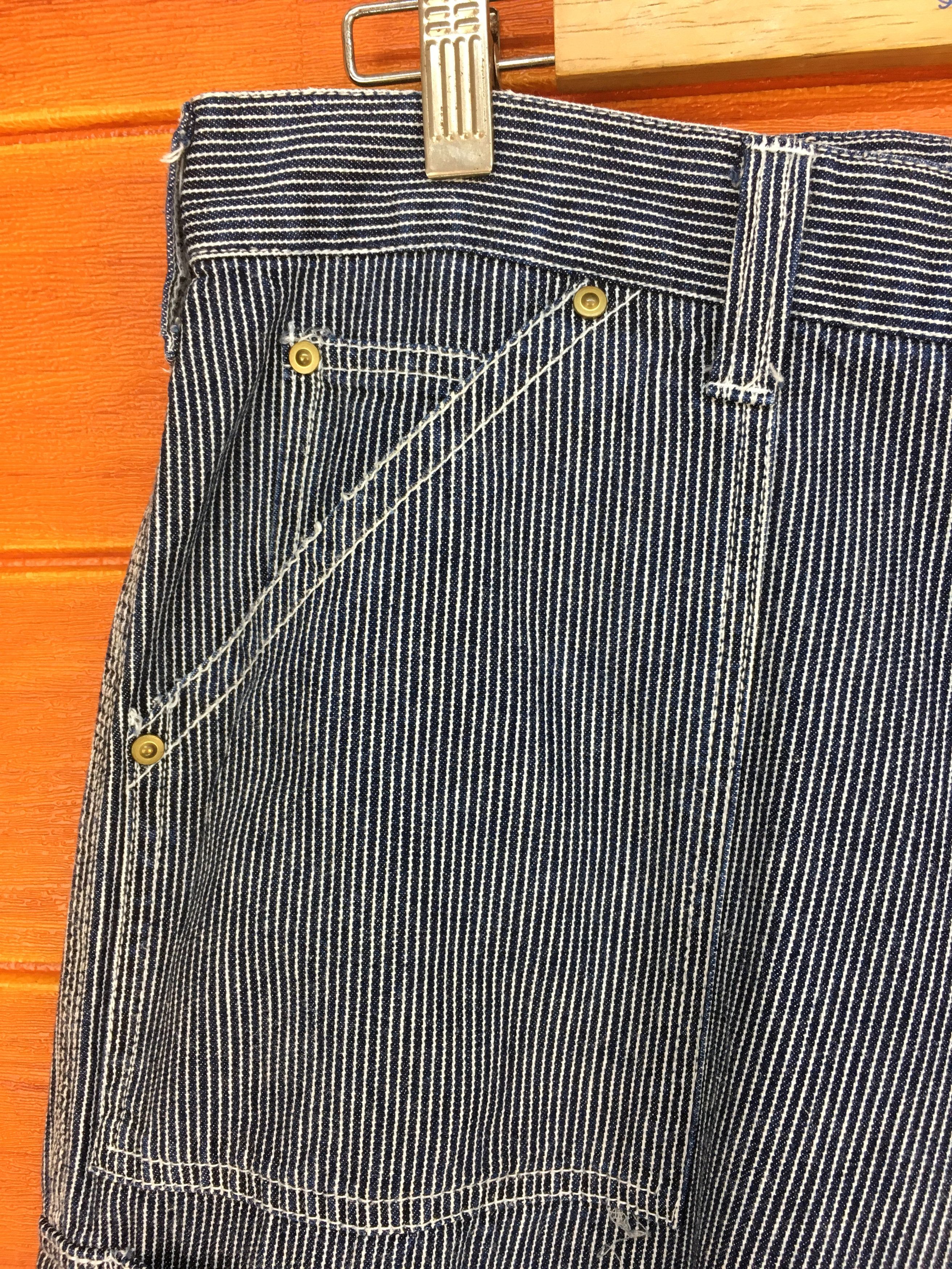 Japanese Brand Japanese Brand DOGMAN Striped Hickory Carpenter Denim Pants Size US 33 - 4 Thumbnail