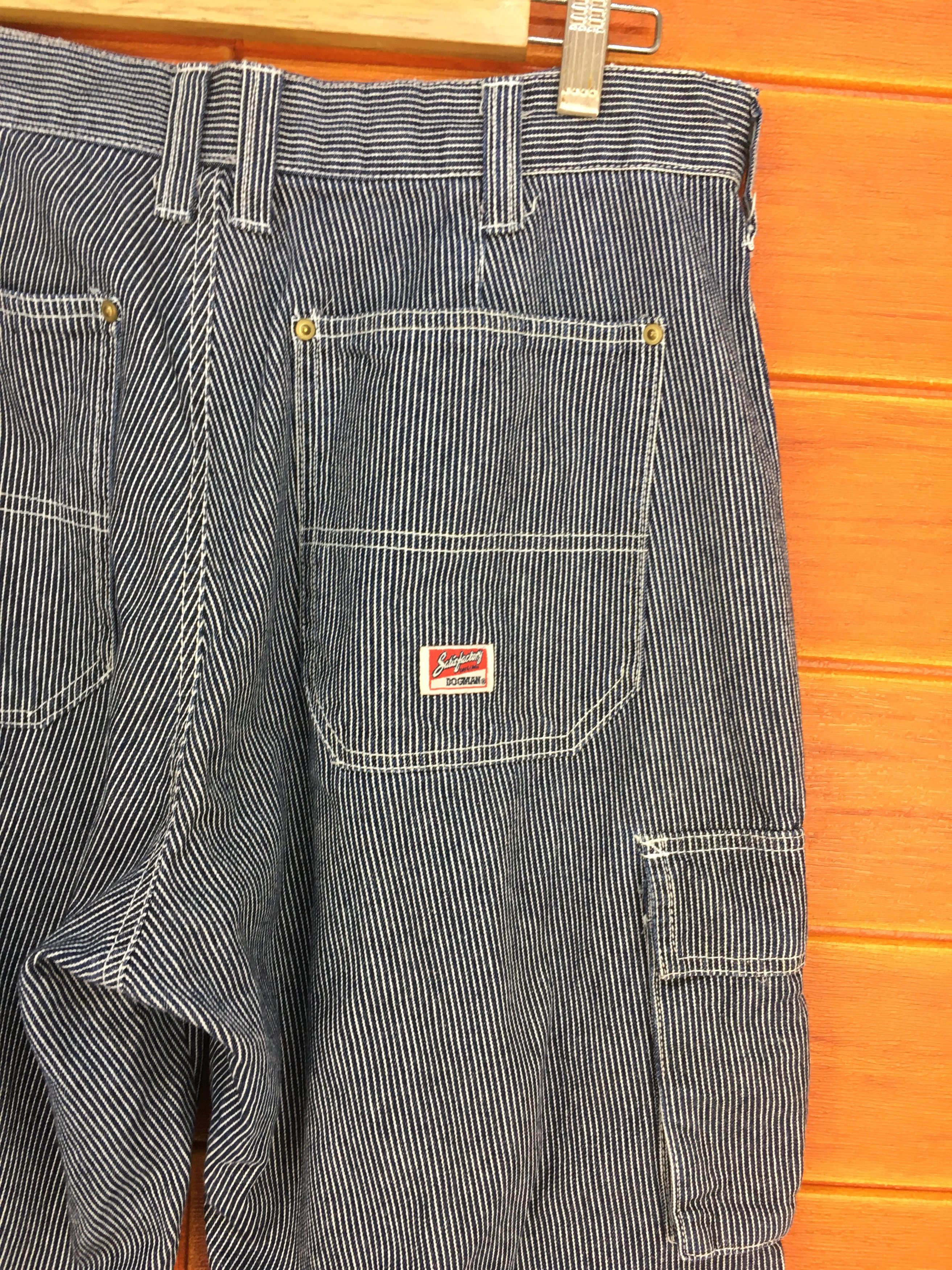 Japanese Brand Japanese Brand DOGMAN Striped Hickory Carpenter Denim Pants Size US 33 - 14 Thumbnail