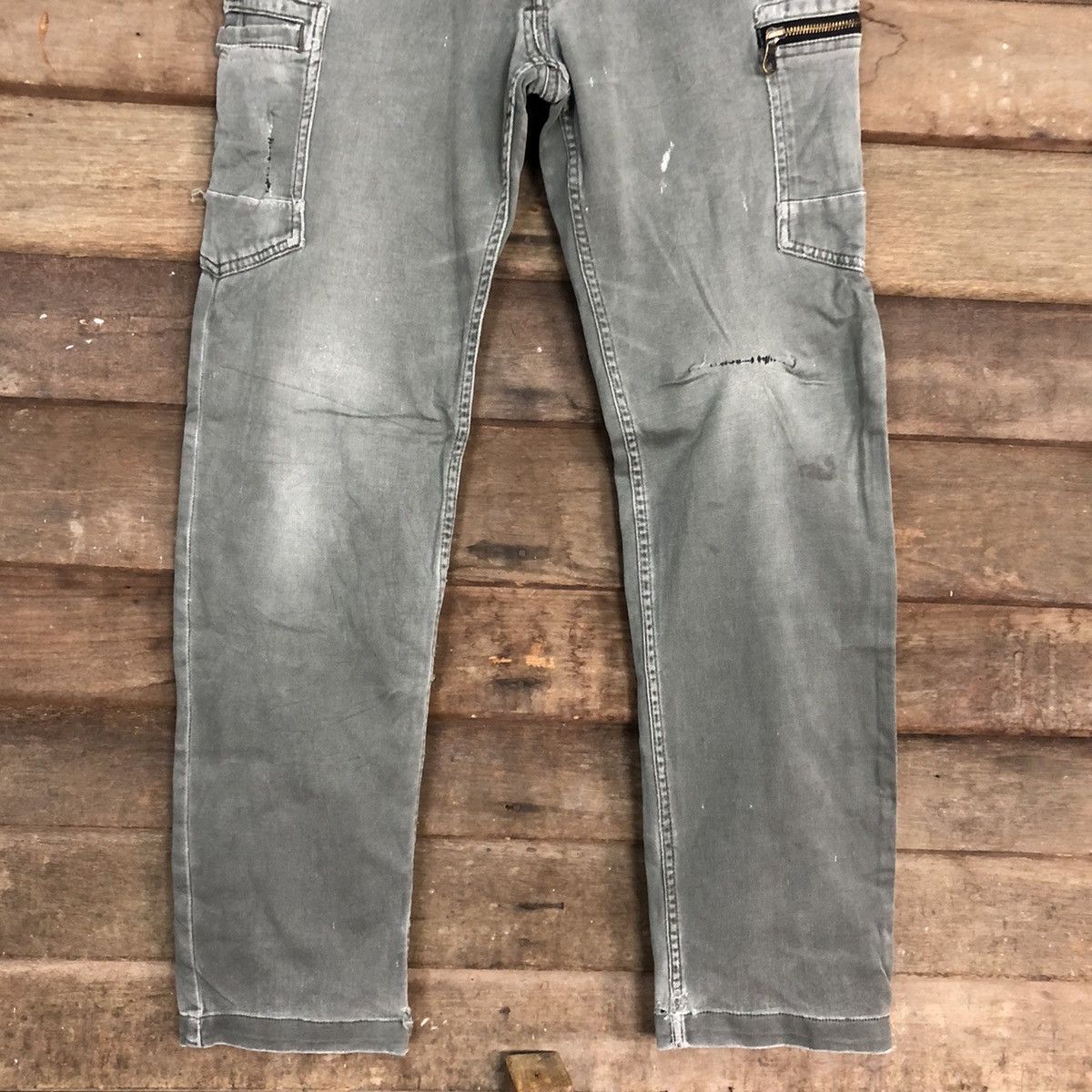 Faded Glory Scot-Inc Grey faded Multipocket Tactical Cargo Pants #5380 Size US 28 / EU 44 - 3 Thumbnail