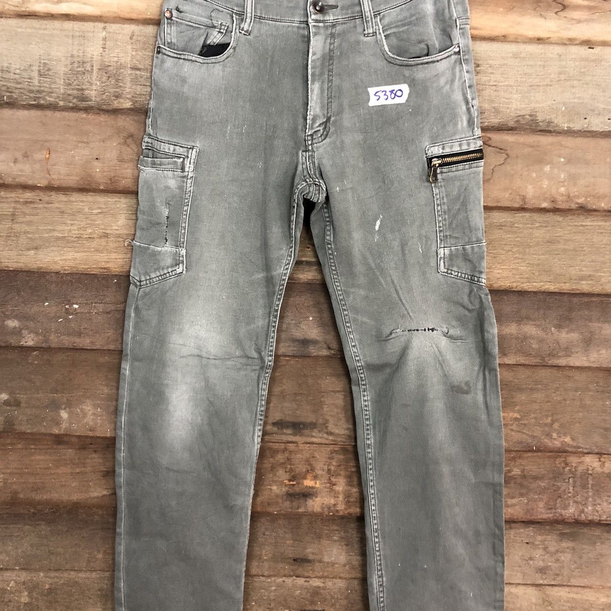 Faded Glory Scot-Inc Grey faded Multipocket Tactical Cargo Pants #5380 Size US 28 / EU 44 - 4 Thumbnail