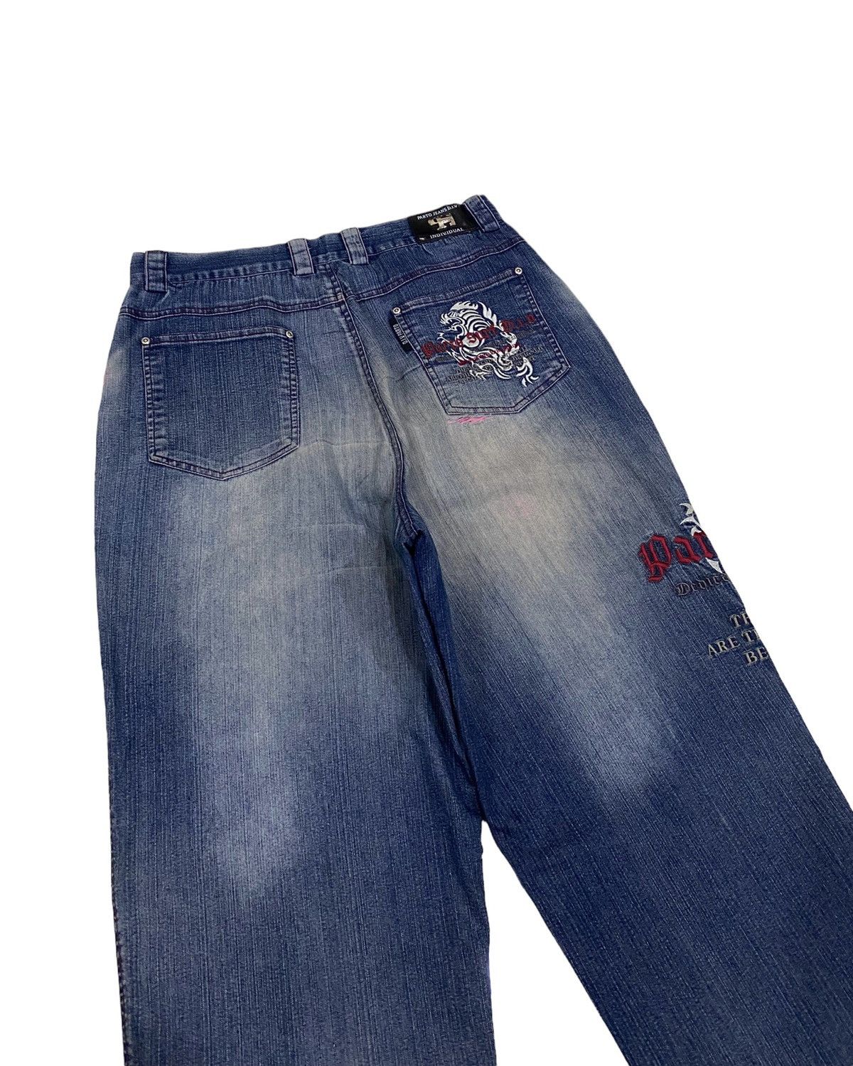 If Six Was Nine × JNCO BAGGY🔥PARTO JEANS EMBROIDERY BAGGY DENIM PANTS Size US 33 - 6 Thumbnail
