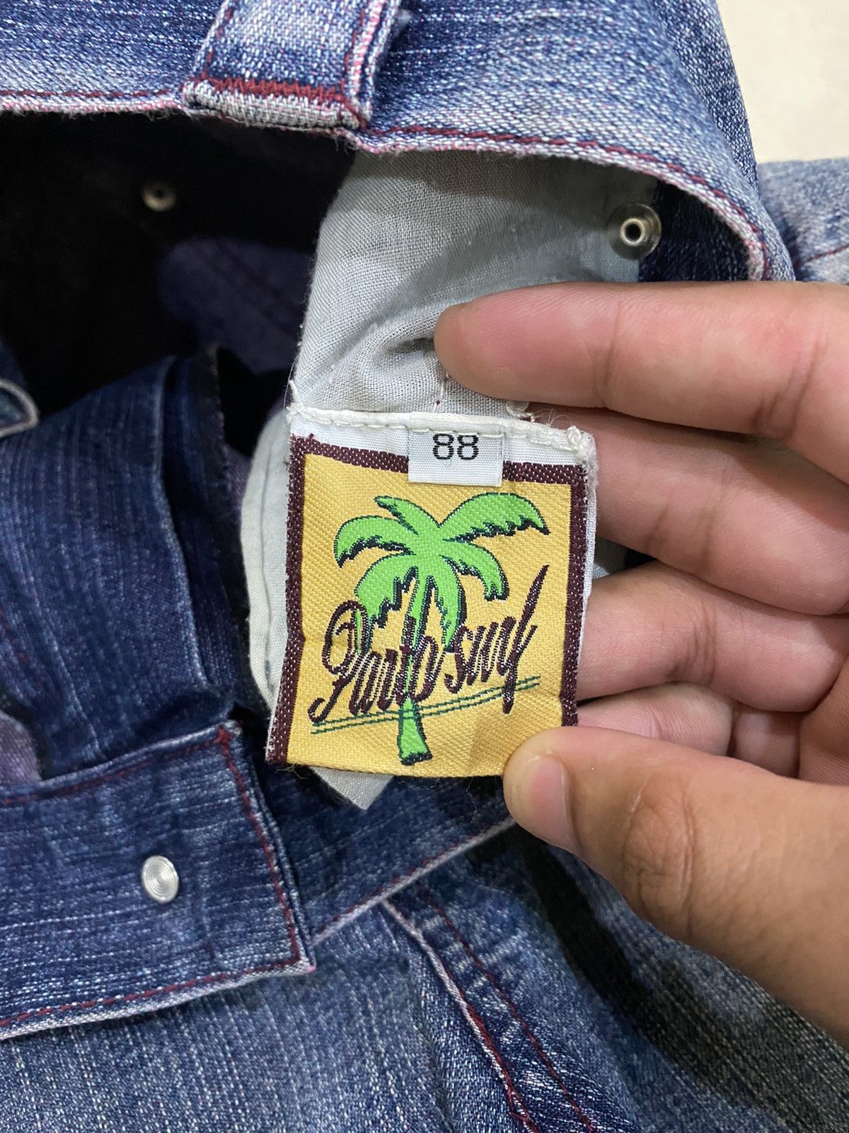 If Six Was Nine × JNCO BAGGY🔥PARTO JEANS EMBROIDERY BAGGY DENIM PANTS Size US 33 - 10 Thumbnail