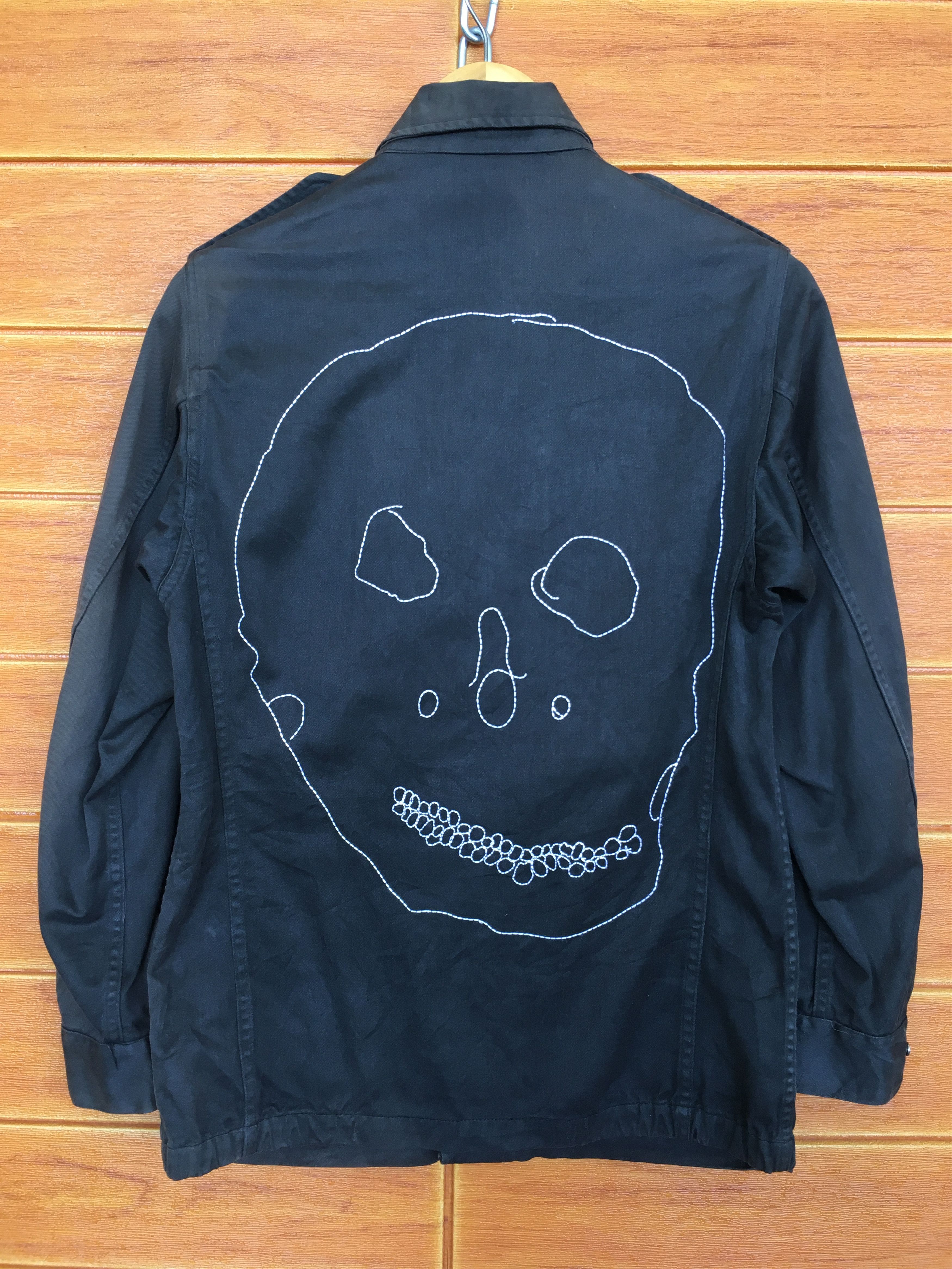 Roar Pleasure Principle Skull Embroidered Black Faded Jacket Size US S / EU 44-46 / 1 - 2 Thumbnail