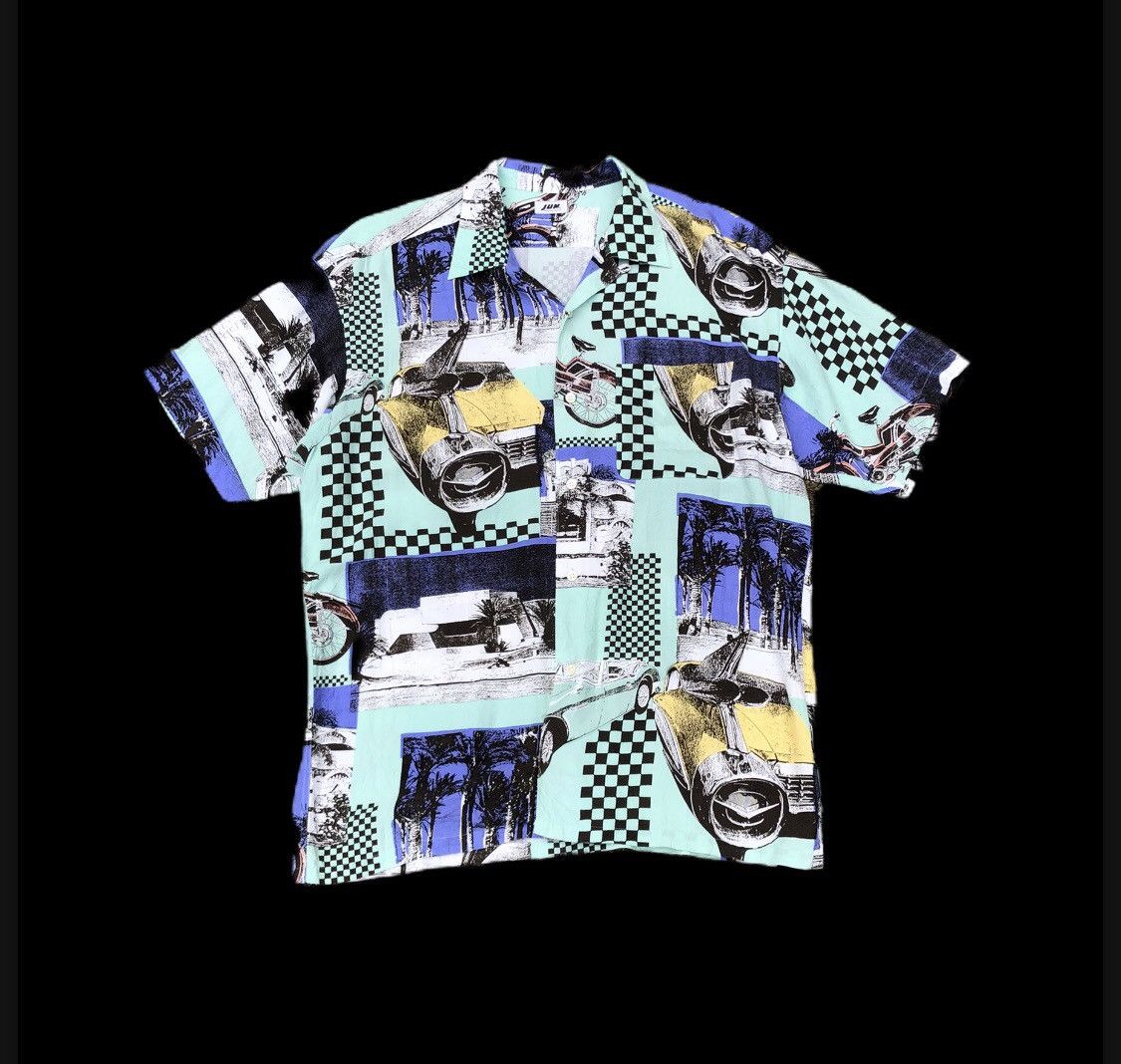 Japanese Brand Rare Design Hawaiian Shirt JunMen 100% Rayon Made In Japan Size US L / EU 52-54 / 3 - 1 Thumbnail