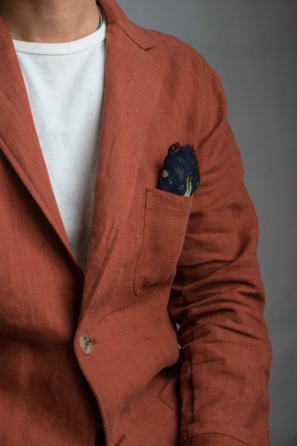 De Bonne Facture De Bonne Facture Relaxed Jacket - Clay Red Brushed Linen Size US M / EU 48-50 / 2 - 3 Thumbnail