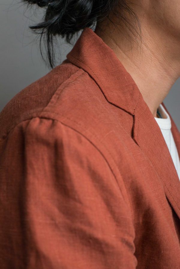 De Bonne Facture De Bonne Facture Relaxed Jacket - Clay Red Brushed Linen Size US M / EU 48-50 / 2 - 4 Thumbnail