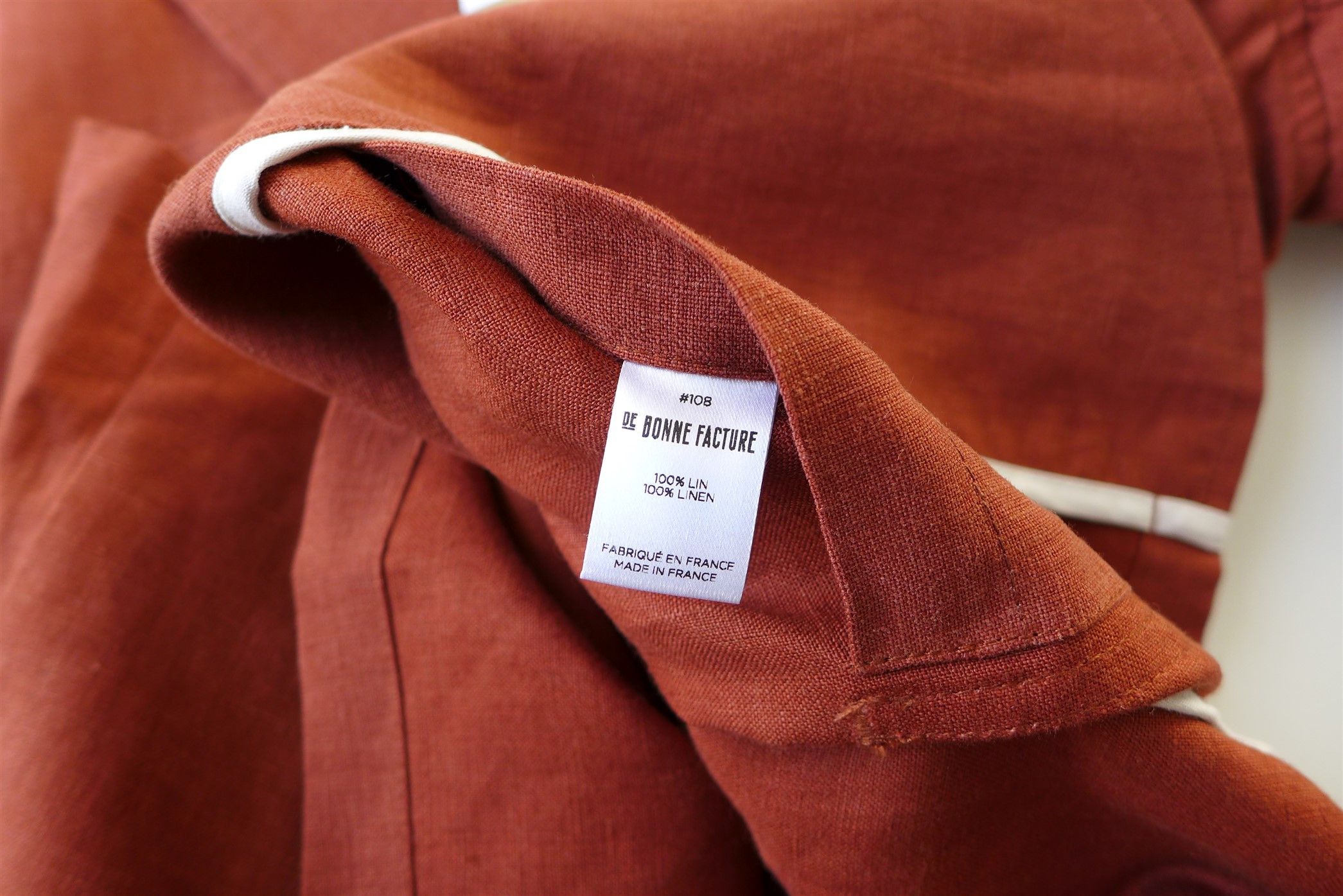 De Bonne Facture De Bonne Facture Relaxed Jacket - Clay Red Brushed Linen Size US M / EU 48-50 / 2 - 15 Thumbnail