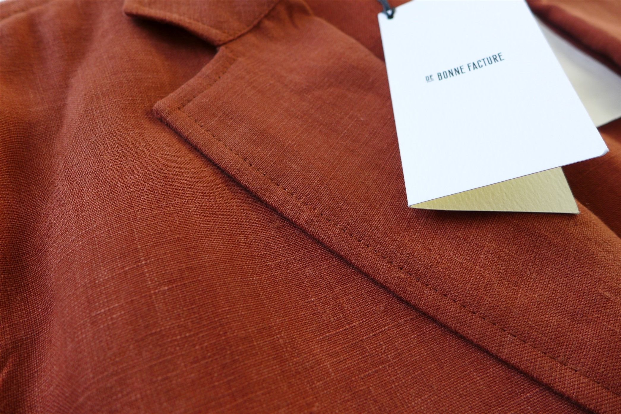 De Bonne Facture De Bonne Facture Relaxed Jacket - Clay Red Brushed Linen Size US M / EU 48-50 / 2 - 13 Thumbnail