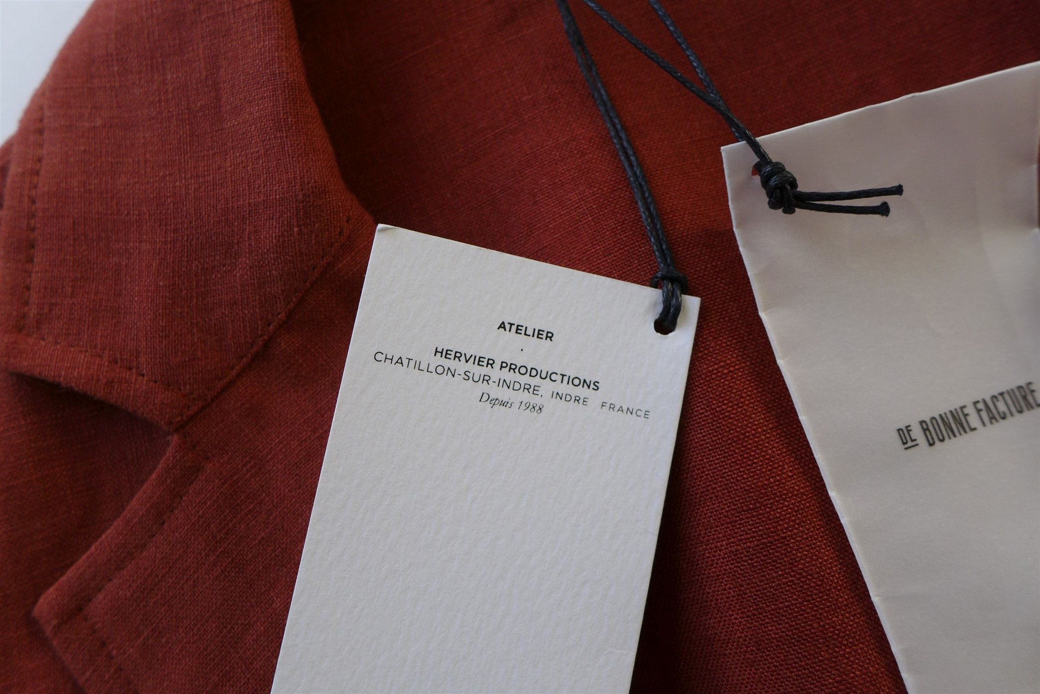 De Bonne Facture De Bonne Facture Relaxed Jacket - Clay Red Brushed Linen Size US M / EU 48-50 / 2 - 12 Thumbnail