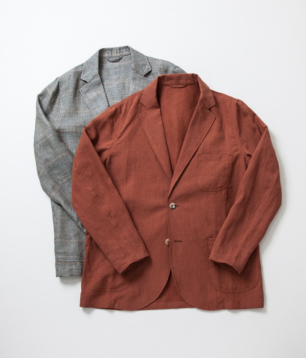 De Bonne Facture De Bonne Facture Relaxed Jacket - Clay Red Brushed Linen Size US M / EU 48-50 / 2 - 7 Thumbnail