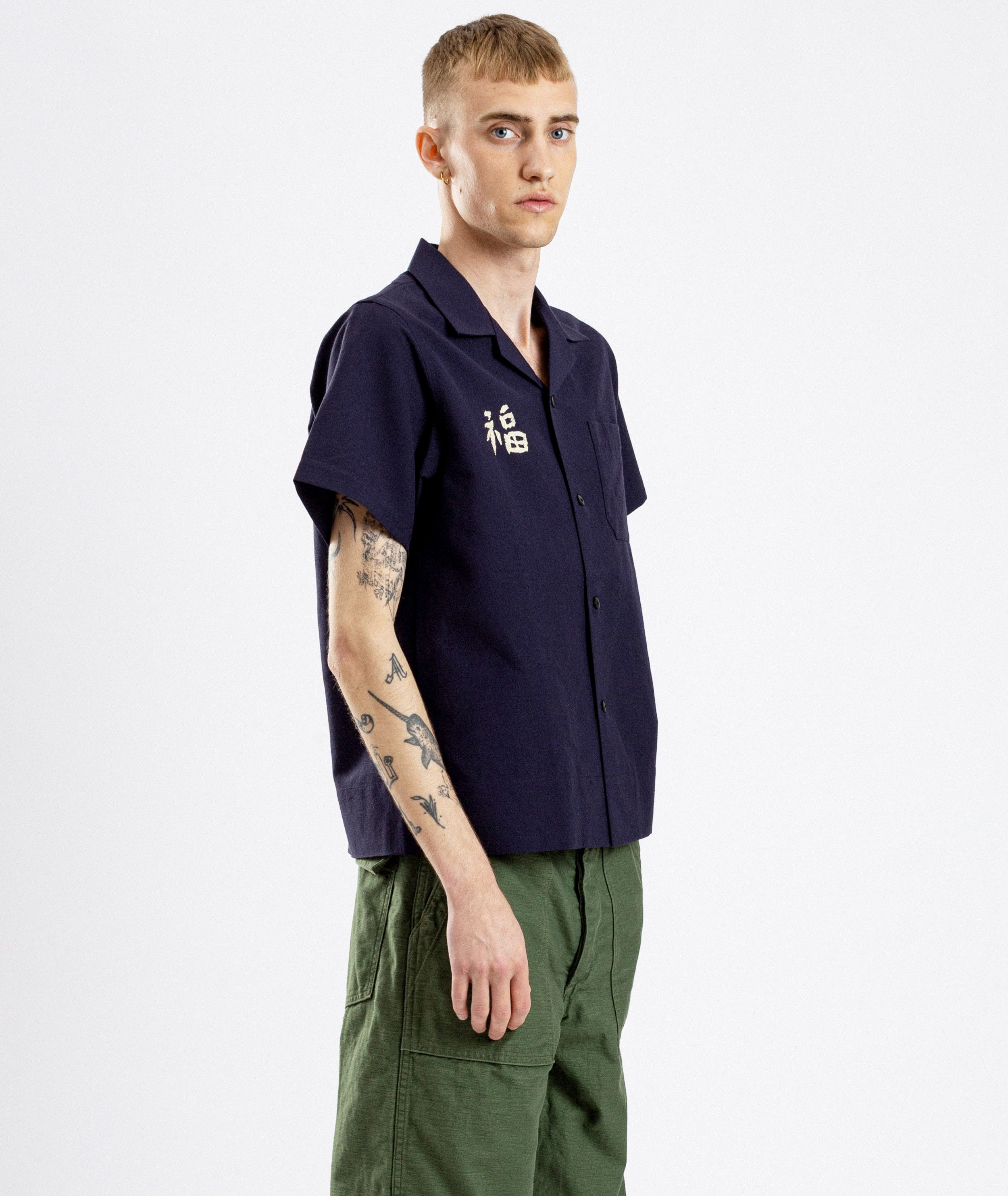 Visvim Visvim Sanko Short Sleeve Navy Souvenir Shirt Size US M / EU 48-50 / 2 - 2 Thumbnail