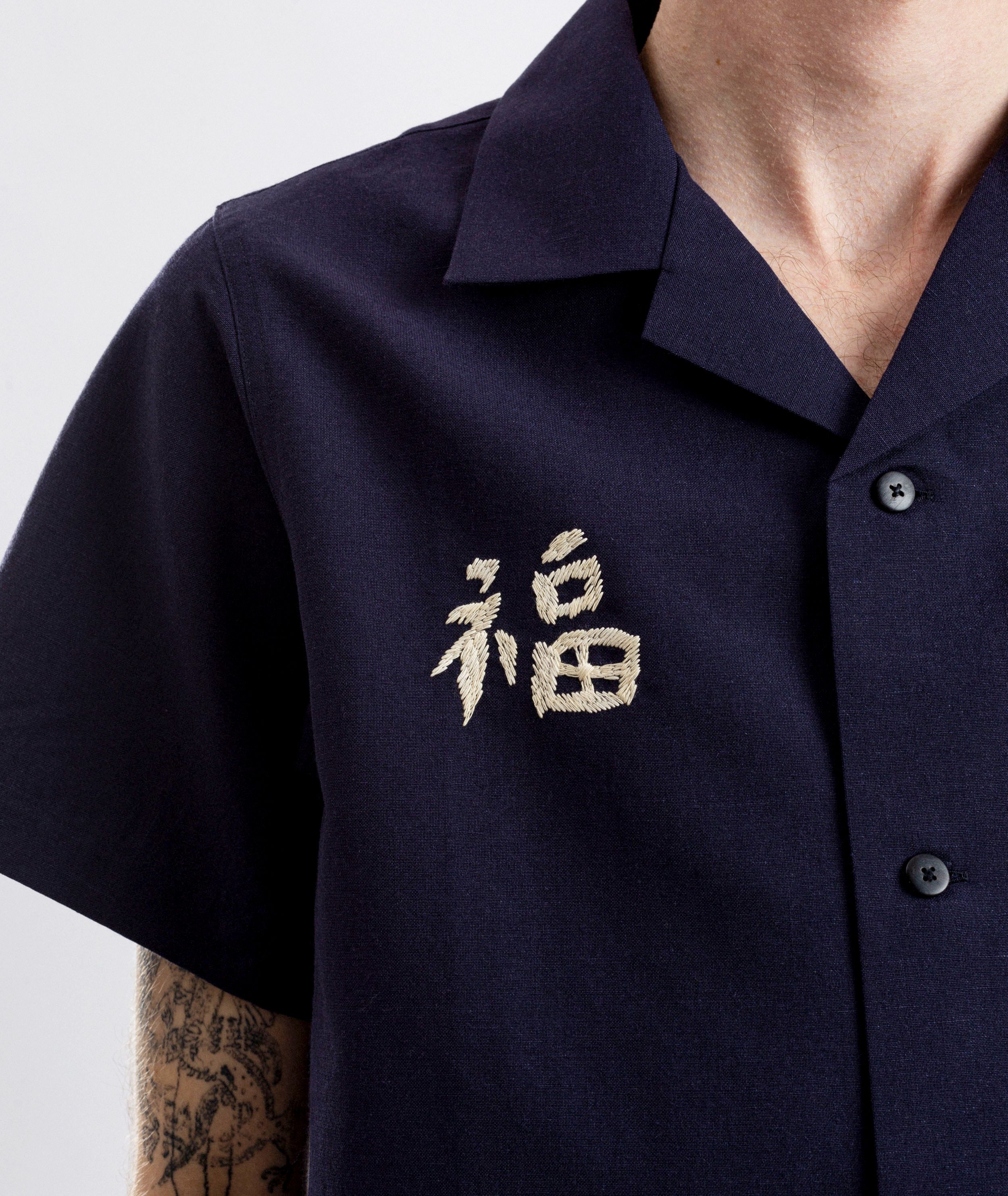 Visvim Visvim Sanko Short Sleeve Navy Souvenir Shirt Size US M / EU 48-50 / 2 - 3 Thumbnail