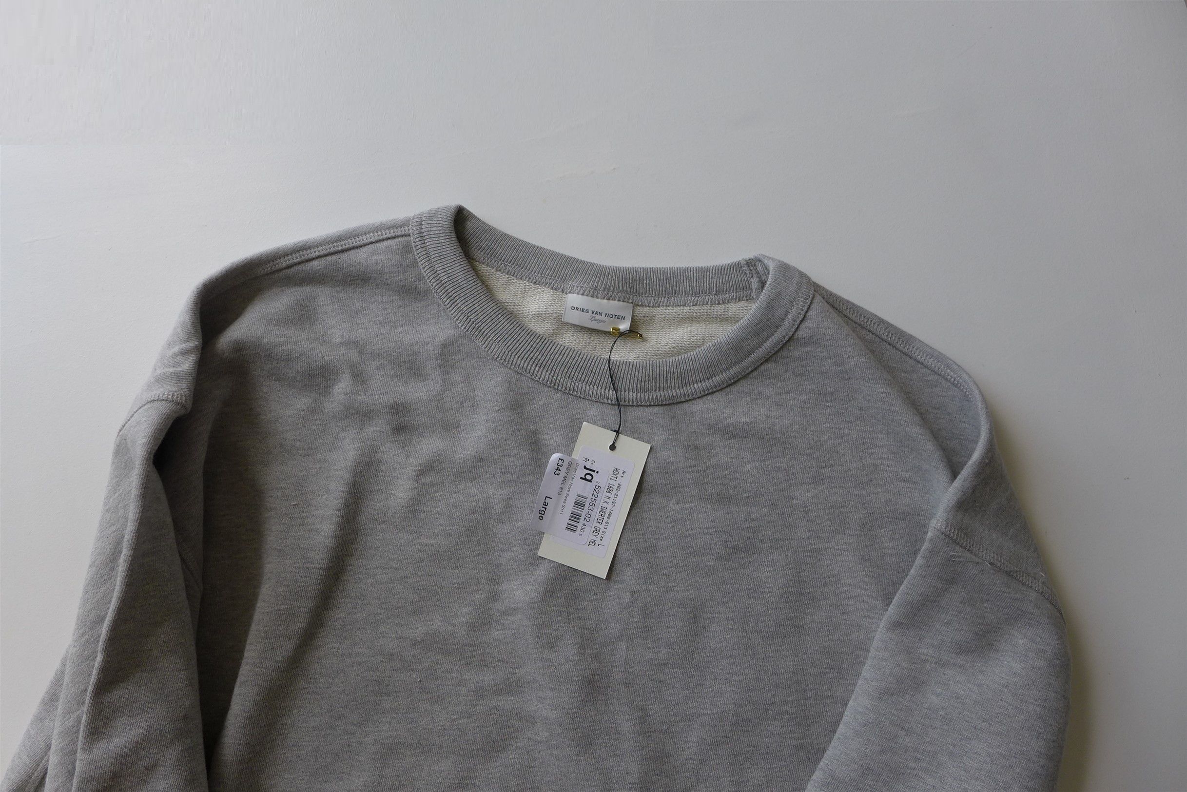 Dries Van Noten Dries Van Noten Hoxti Sweatshirt - Grey Melange Size US L / EU 52-54 / 3 - 5 Thumbnail