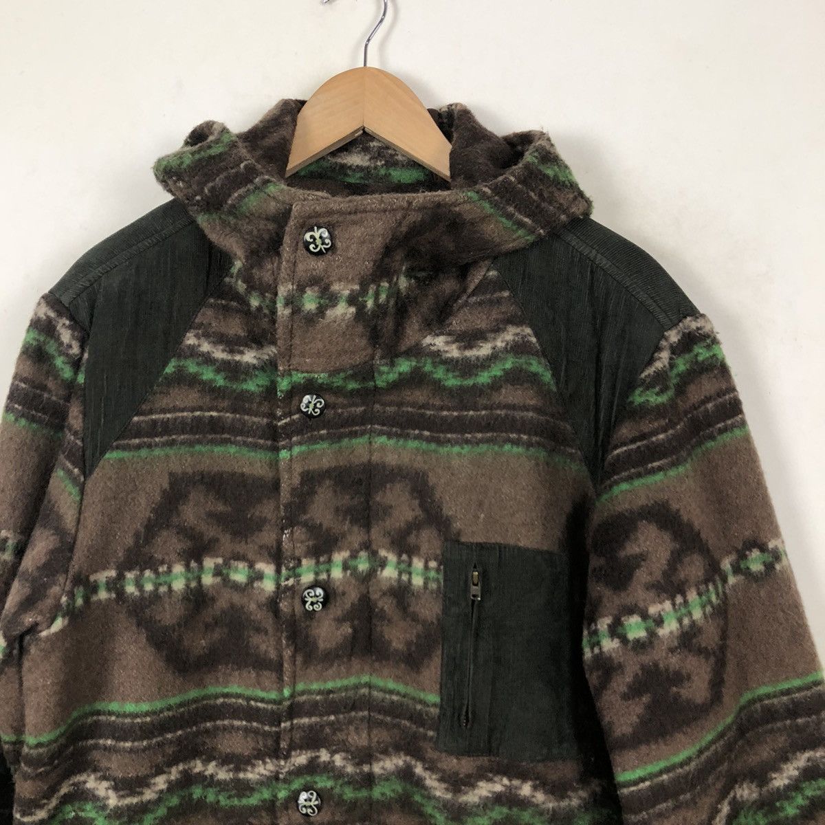 Japanese Brand NAVAJO DESIGN SURVIVAL JACKET PRINTED FLEECE MULTI POCKET Size US M / EU 48-50 / 2 - 6 Thumbnail