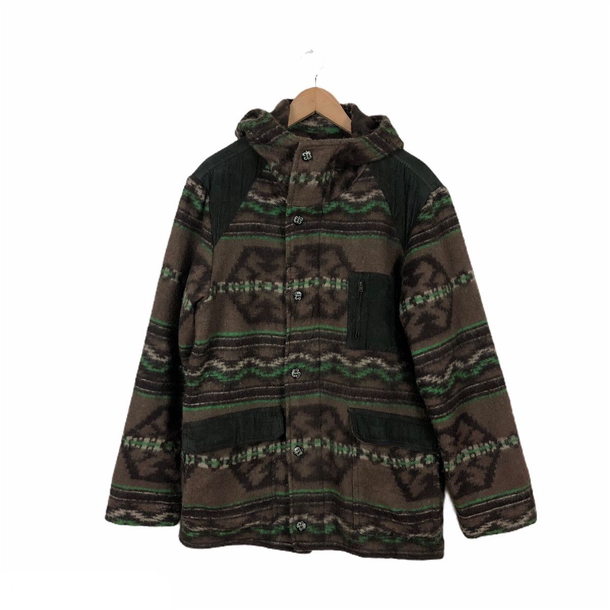 Japanese Brand NAVAJO DESIGN SURVIVAL JACKET PRINTED FLEECE MULTI POCKET Size US M / EU 48-50 / 2 - 1 Thumbnail