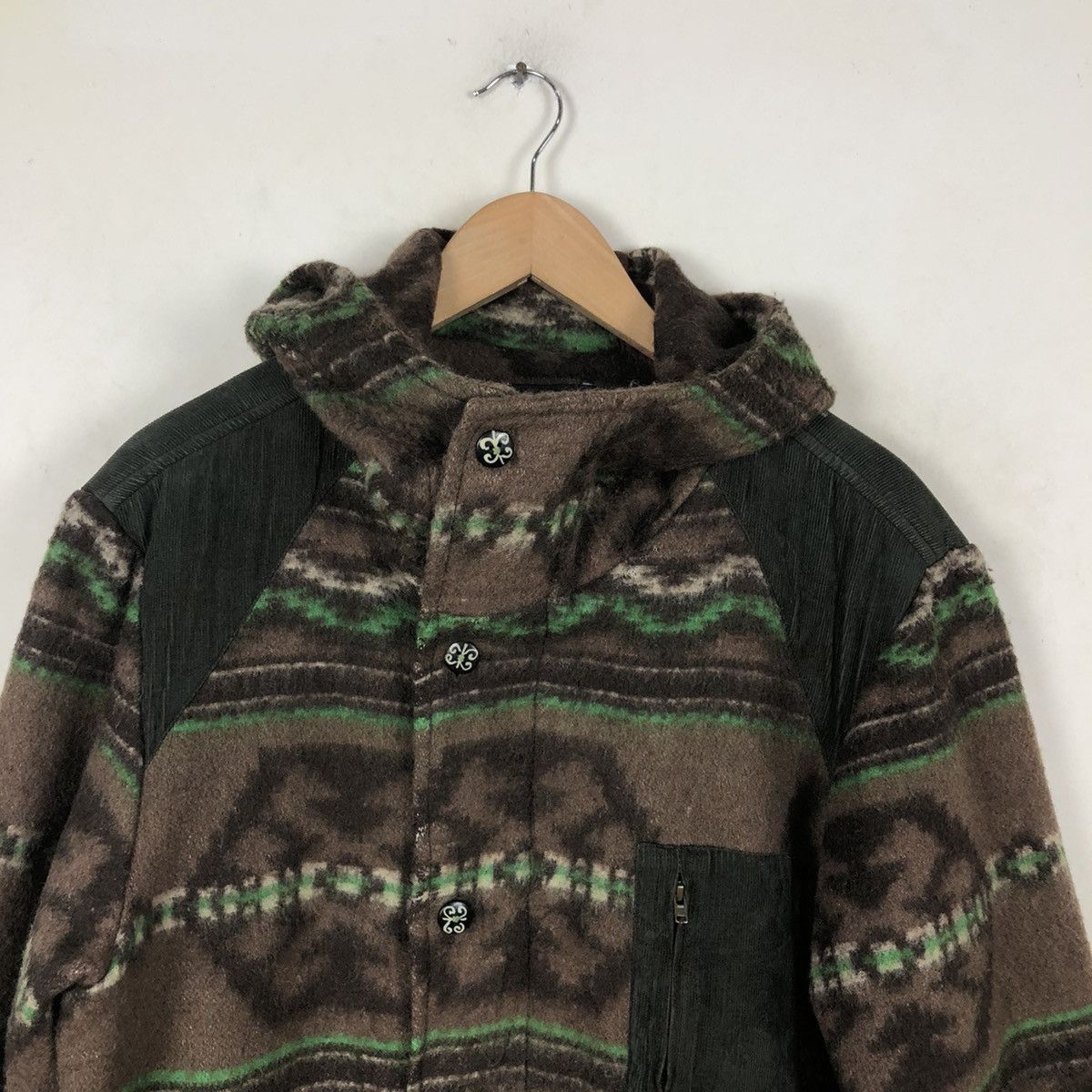 Japanese Brand NAVAJO DESIGN SURVIVAL JACKET PRINTED FLEECE MULTI POCKET Size US M / EU 48-50 / 2 - 3 Thumbnail