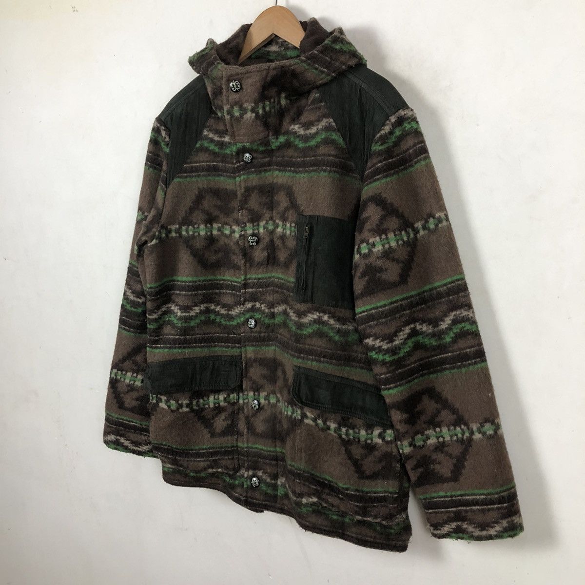 Japanese Brand NAVAJO DESIGN SURVIVAL JACKET PRINTED FLEECE MULTI POCKET Size US M / EU 48-50 / 2 - 2 Thumbnail
