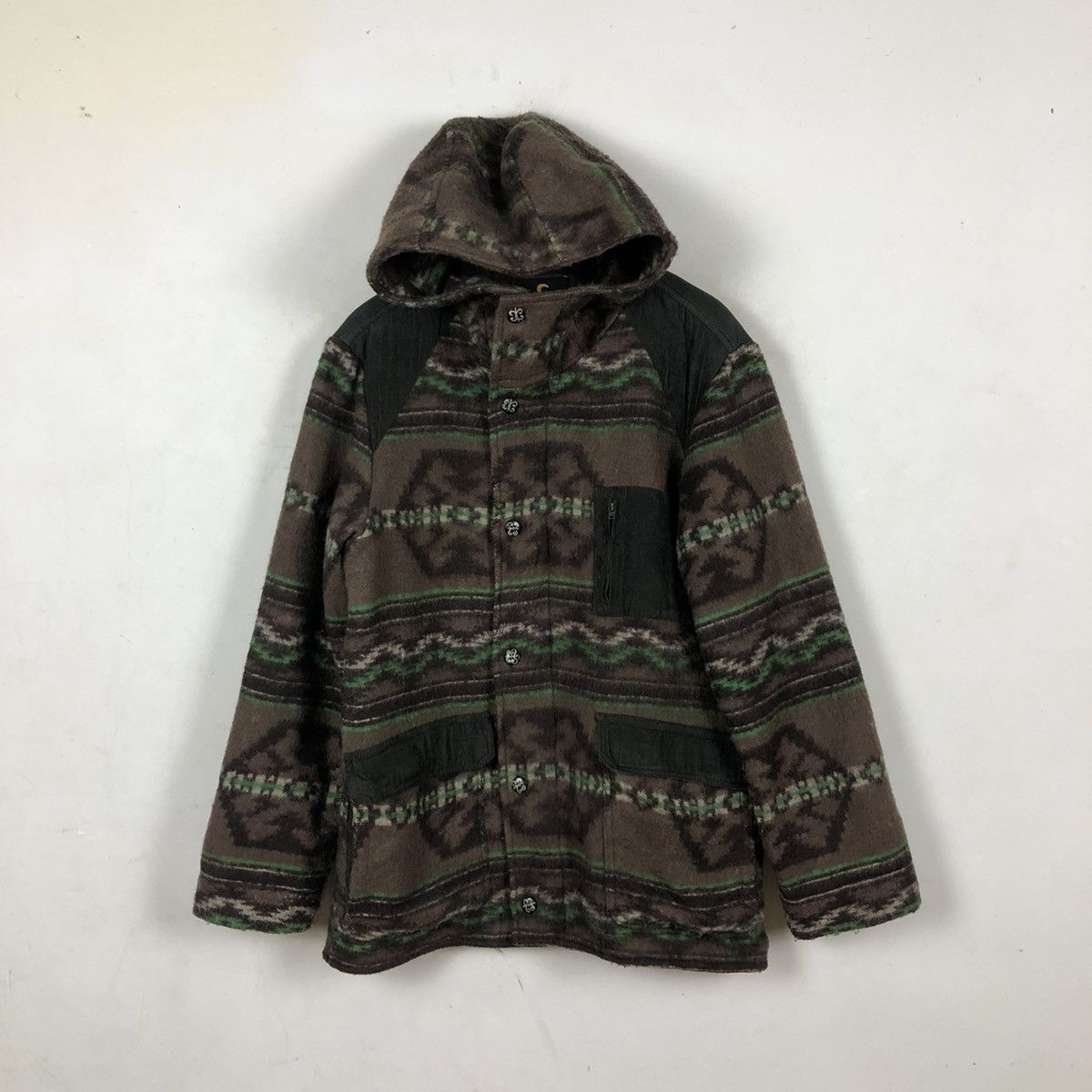 Japanese Brand NAVAJO DESIGN SURVIVAL JACKET PRINTED FLEECE MULTI POCKET Size US M / EU 48-50 / 2 - 9 Thumbnail