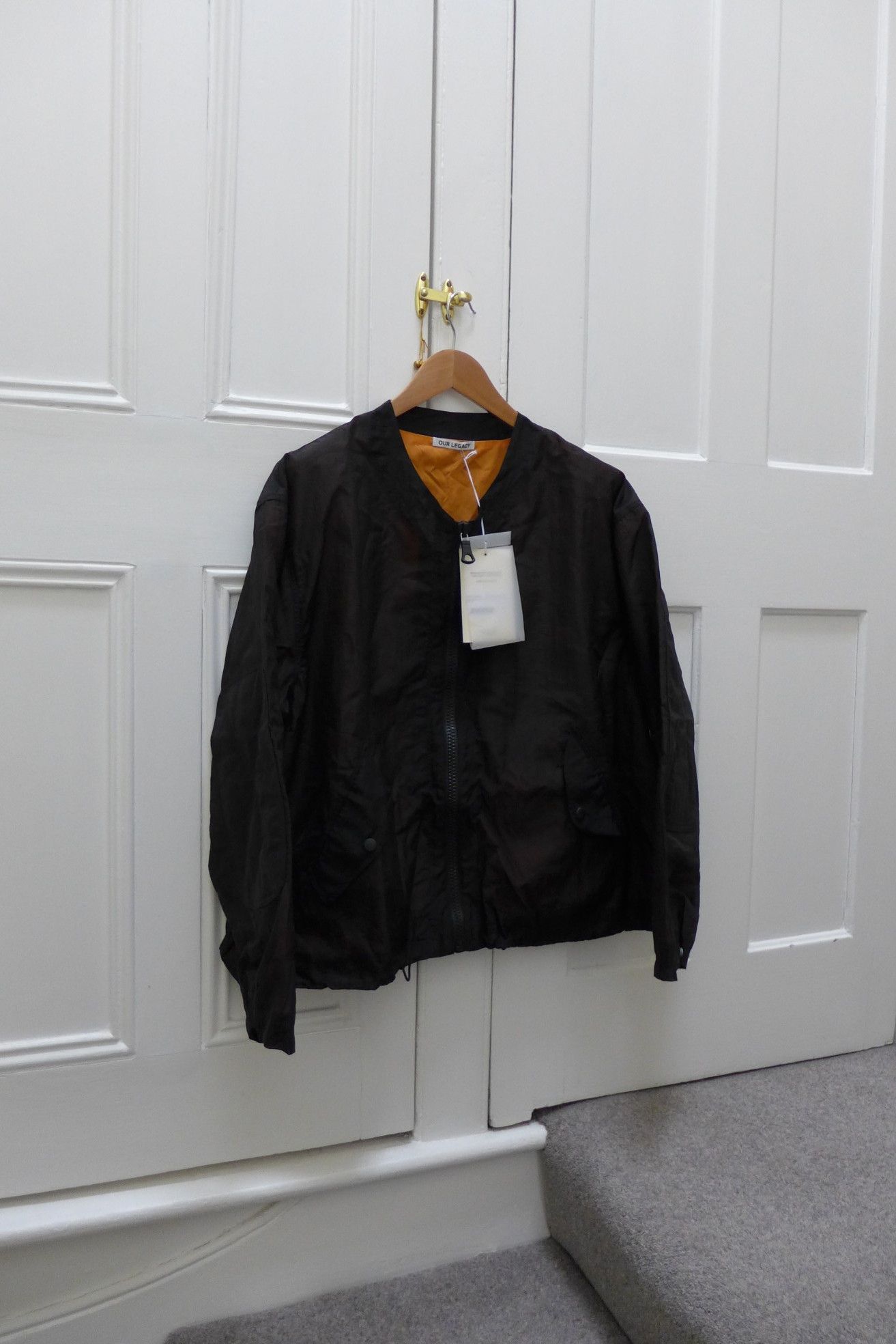 Our Legacy Our Legacy Shell Bomber Jacket - Black Net Nylon Size US L / EU 52-54 / 3 - 6 Thumbnail