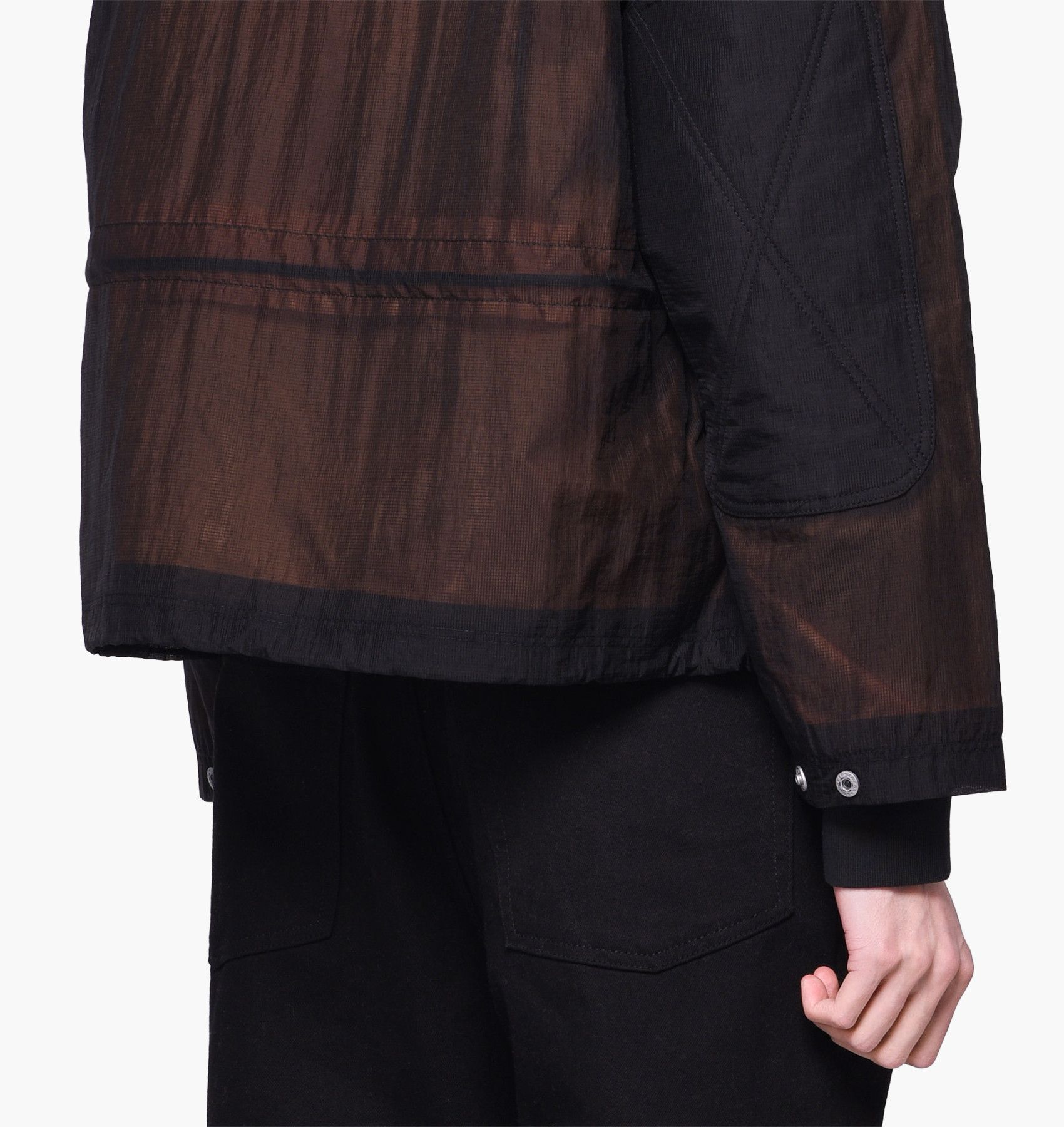 Our Legacy Our Legacy Shell Bomber Jacket - Black Net Nylon Size US L / EU 52-54 / 3 - 5 Thumbnail