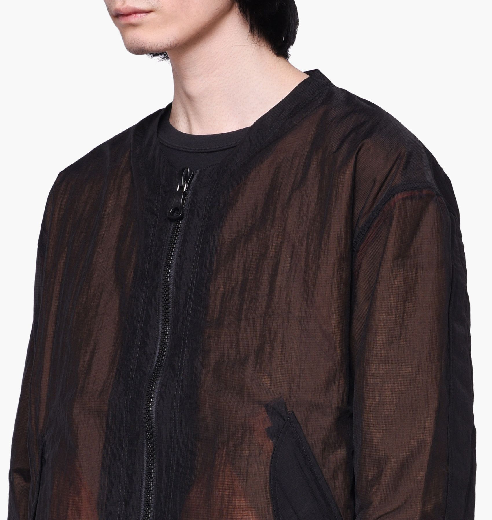 Our Legacy Our Legacy Shell Bomber Jacket - Black Net Nylon Size US L / EU 52-54 / 3 - 4 Thumbnail
