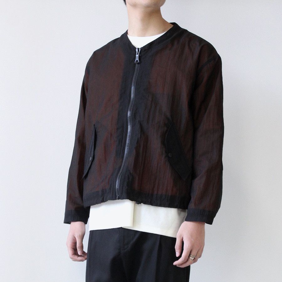 Our Legacy Our Legacy Shell Bomber Jacket - Black Net Nylon Size US L / EU 52-54 / 3 - 1 Thumbnail