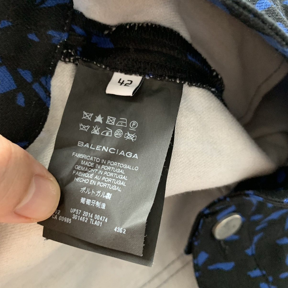 Balenciaga Balenciaga Pants Jeans Black Blue Print Trousers Cotton Size 28" / US 6 / IT 42 - 11 Thumbnail