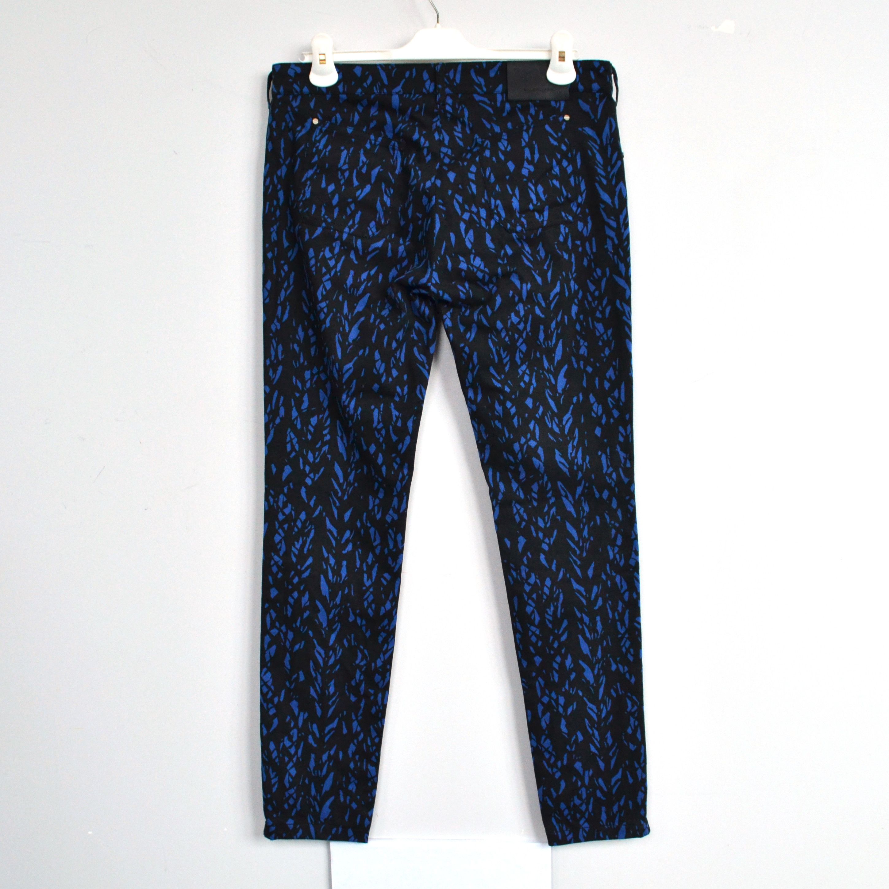 Balenciaga Balenciaga Pants Jeans Black Blue Print Trousers Cotton Size 28" / US 6 / IT 42 - 6 Thumbnail