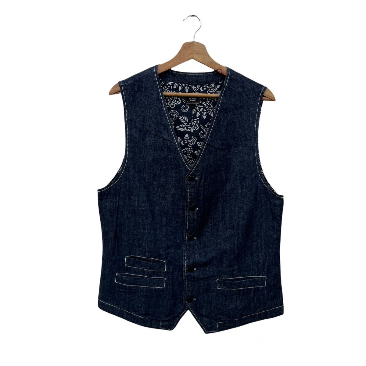Beams Plus DENIM DESIGN RARE LINING TANK TOP VEST BEAMS HEART Size US L / EU 52-54 / 3 - 1 Thumbnail