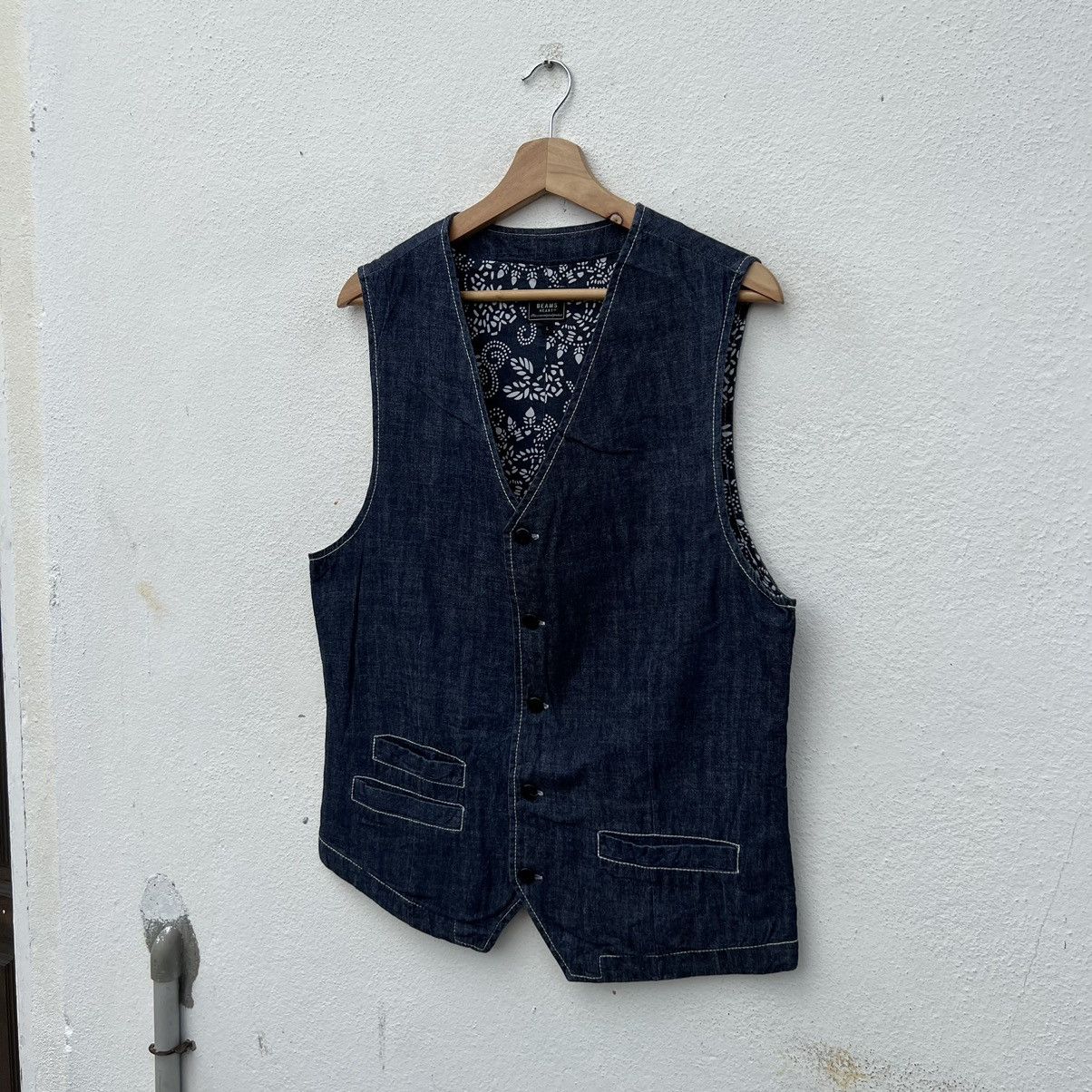 Beams Plus DENIM DESIGN RARE LINING TANK TOP VEST BEAMS HEART Size US L / EU 52-54 / 3 - 2 Thumbnail